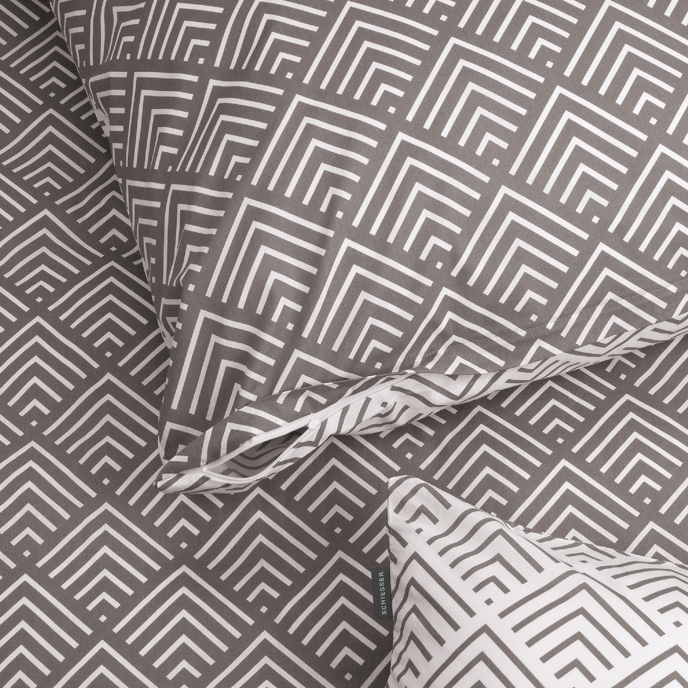 Schiesser Bettwäsche »Mabel aus weicher Baumwolle mit abstraktem Muster«, MADE IN GREEN by OEKO-TEX®