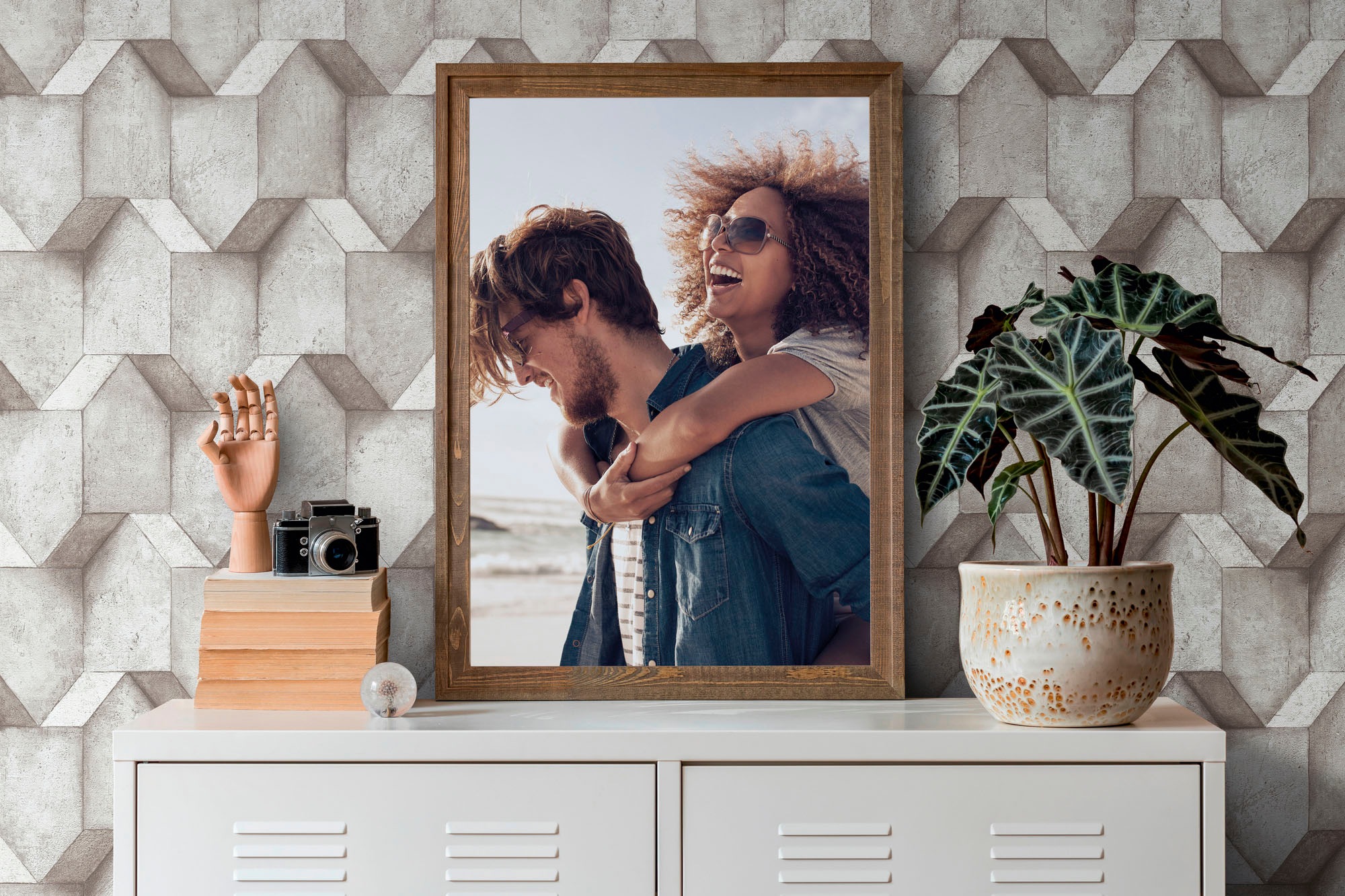 A.S. Création Vliestapete »THE BOS Betonoptik 3D Effekt« gemustert | matt | neutral strukturiert Betonoptik 3D Effekt Tapeten Wohnzimmer Schlafzimmer Küche Anthrazit