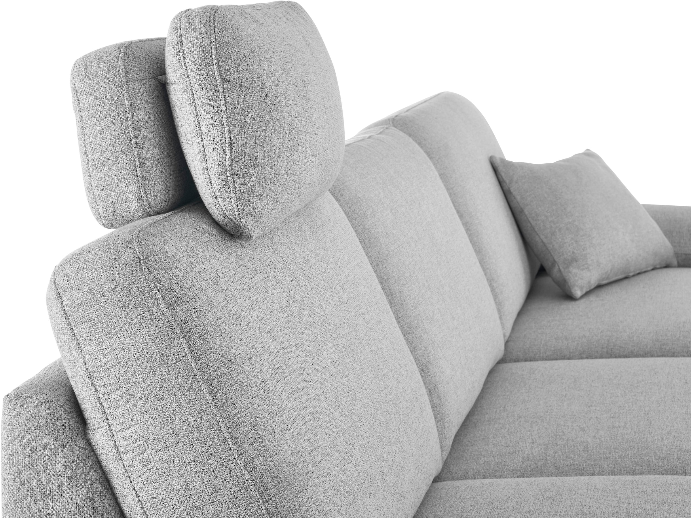 3C Candy Ecksofa »Mainau L-Form«, Relaxfunktion im 1,5-Sitzer, motorische Schlaffunktion in Longchair