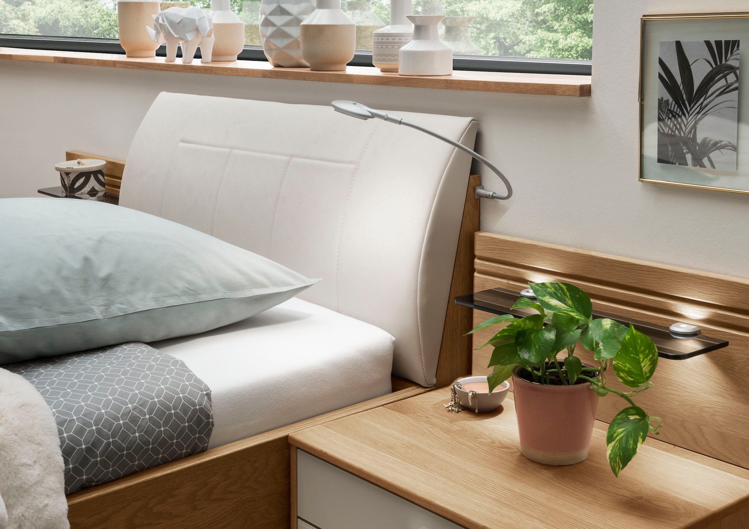 WIEMANN Bett »Kiruna, Bettgestell, Bettrahmen, Eiche Nachbildung, Polsterko günstig online kaufen