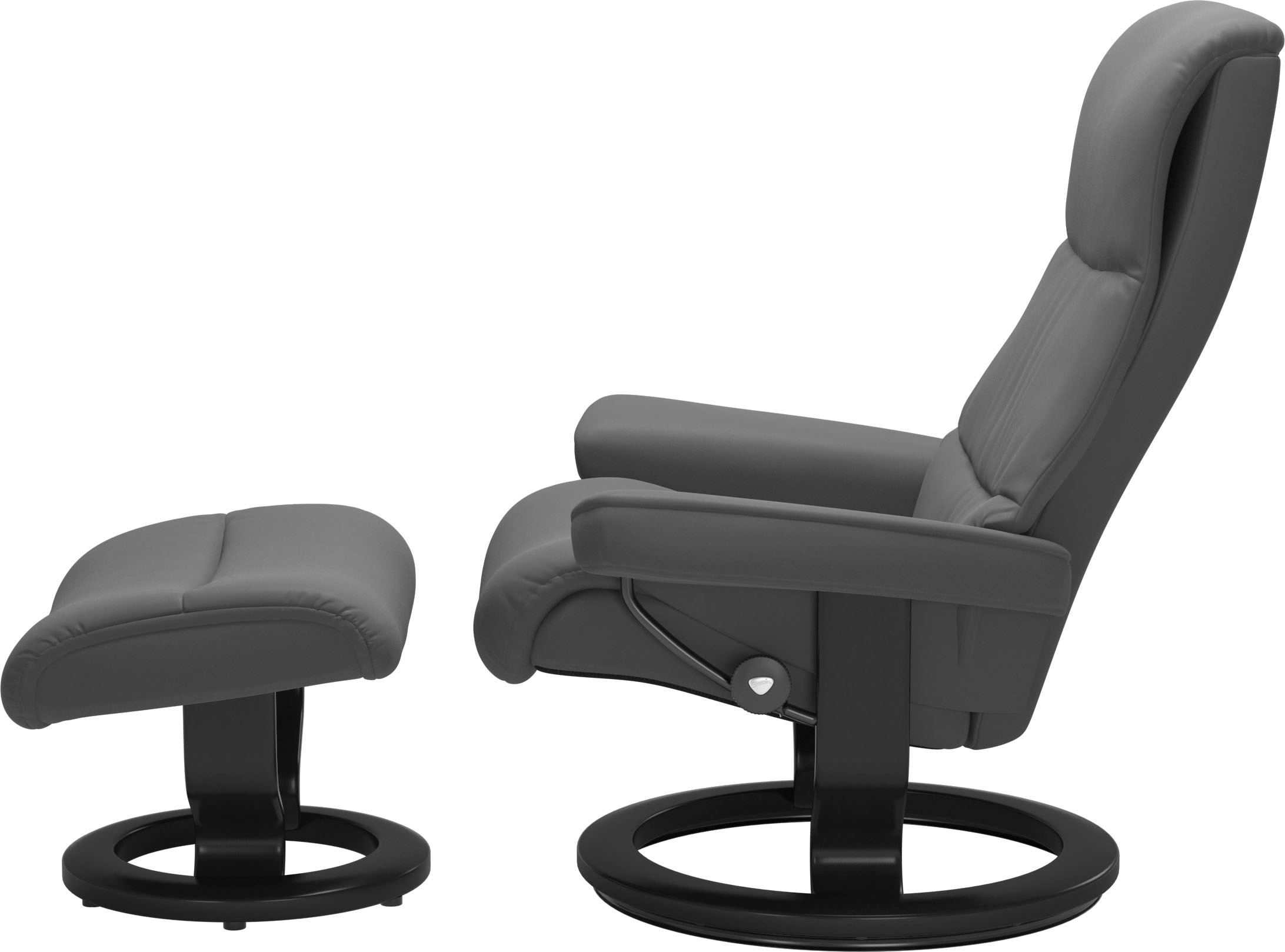 Stressless® Relaxsessel »View«, (Set, Relaxsessel mit Hocker), mit Classic Base, Größe S,Gestell Schwarz