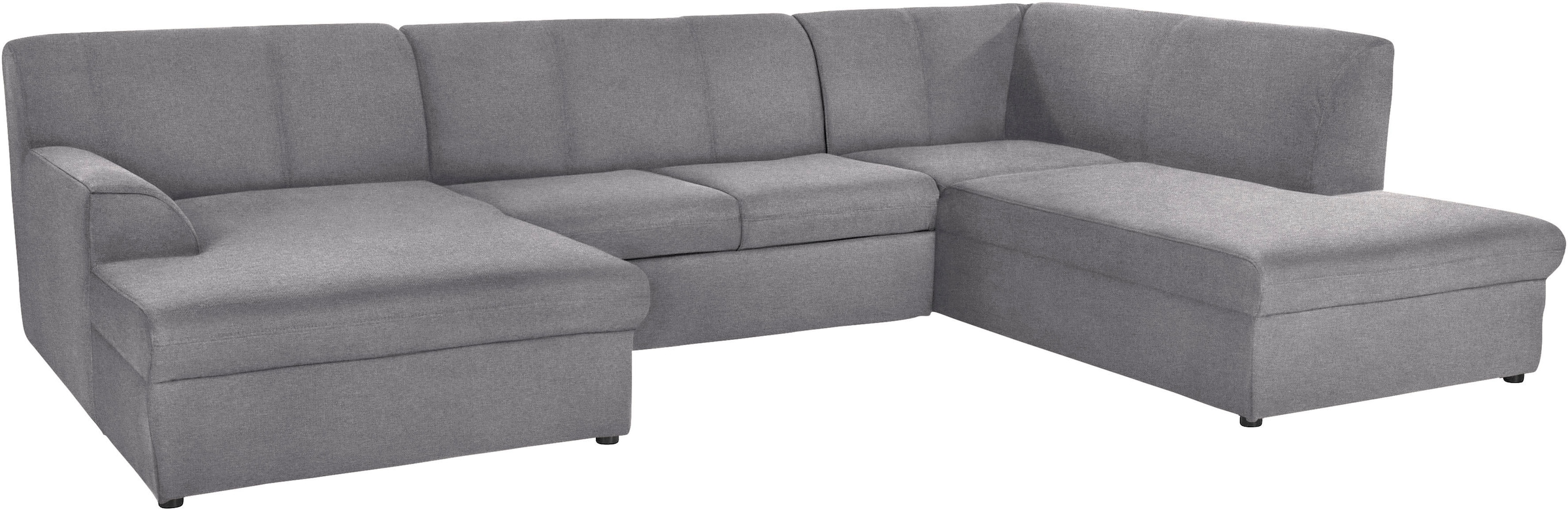 DOMO collection Wohnlandschaft »Topper, elegant und zeitlos, komfortabel, U-Form«, wahlweise mit Bettfunktion