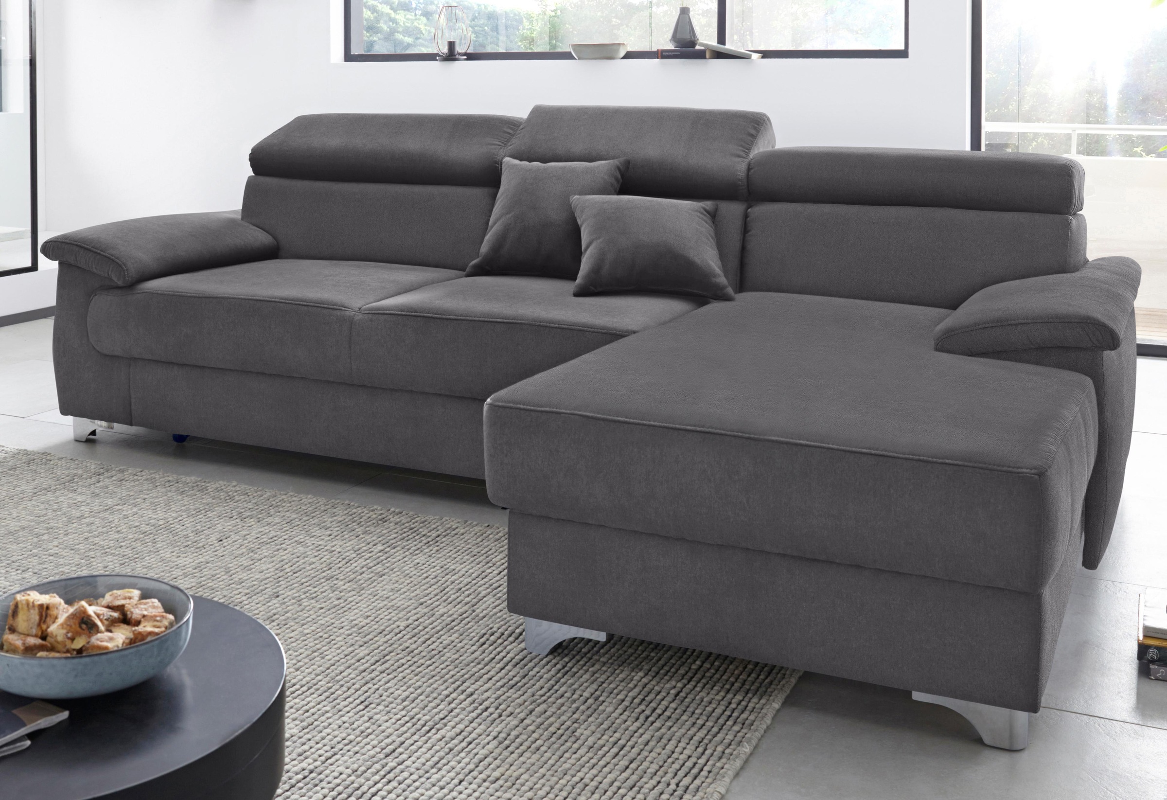DOMO collection Ecksofa »Mira, inklusive Kopfteilverstellung für mehr Wohlf günstig online kaufen