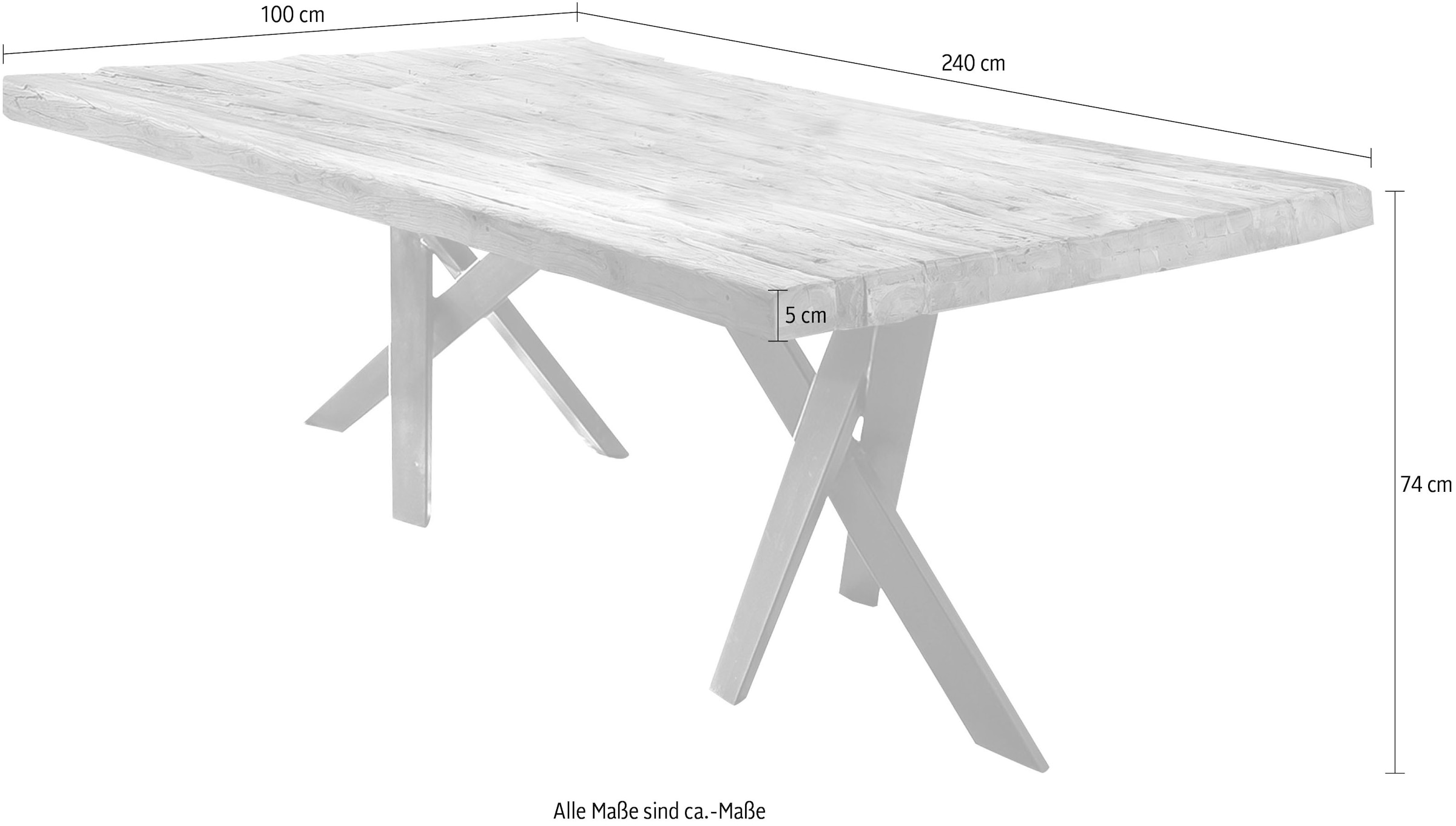 SIT Esstisch, nachhaltig aus recyceltem Holz