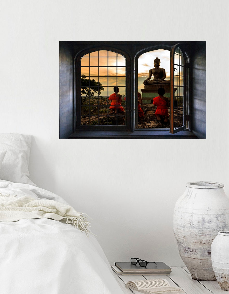 queence Wandsticker »India«, Wandsticker, Wandbild, selbstklebend, 3D, Fenster