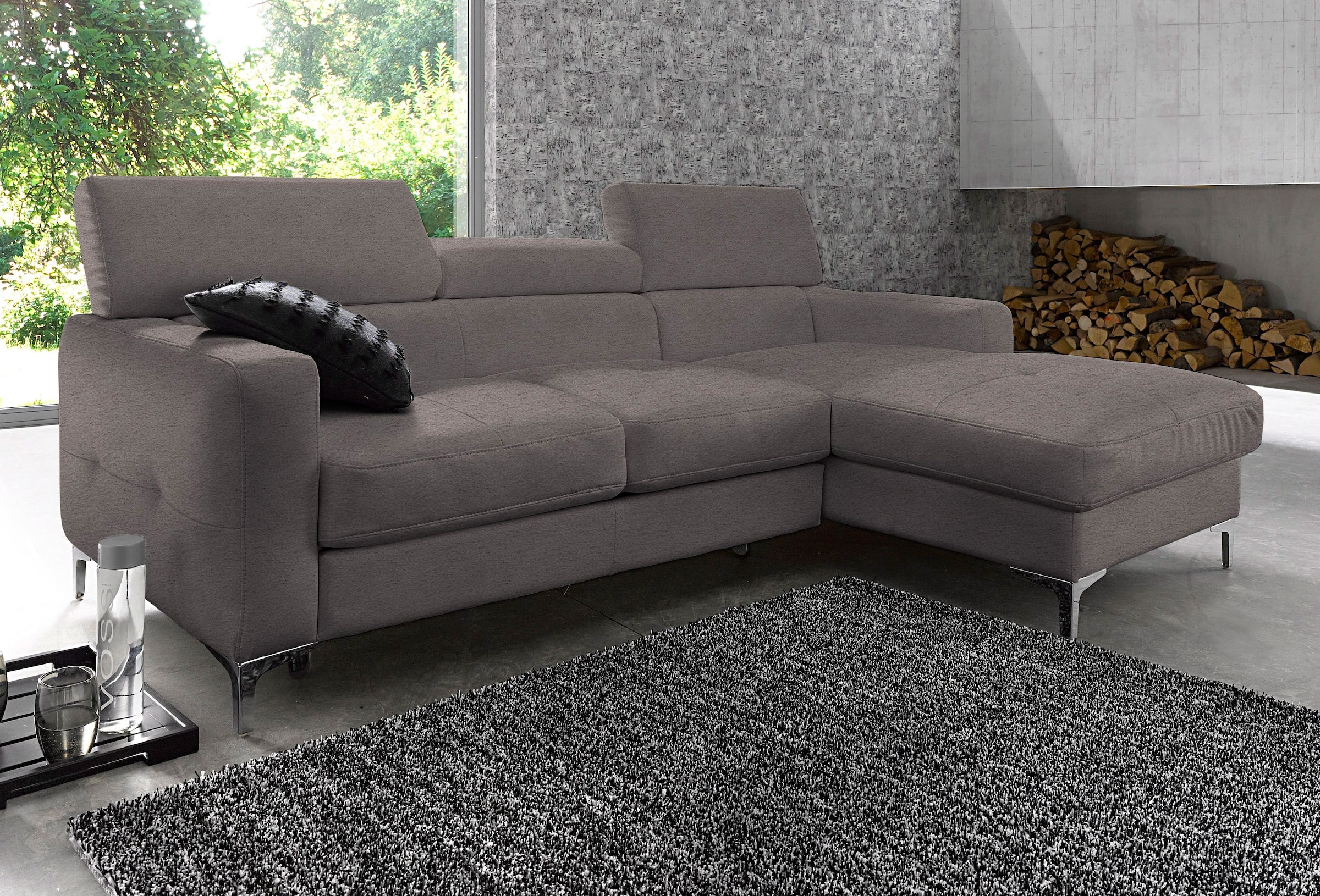 COTTA Ecksofa »Sammy L-Form«, wahlweise mit Bettfunktion