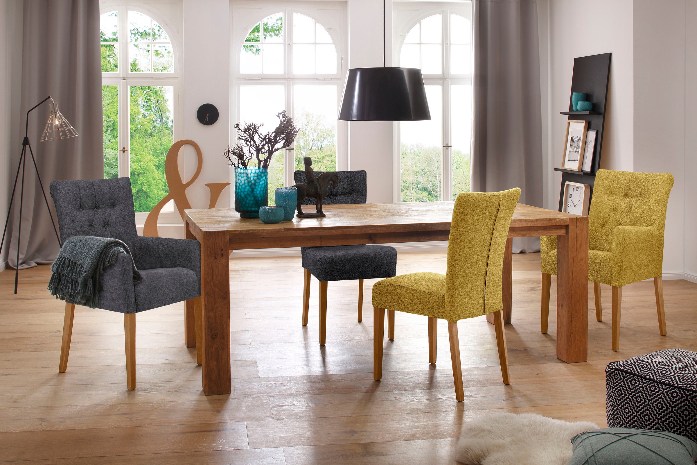 Home affaire Polsterstuhl »Queen«, (Set), 2 St., Feinstruktur, Esszimmerstu günstig online kaufen