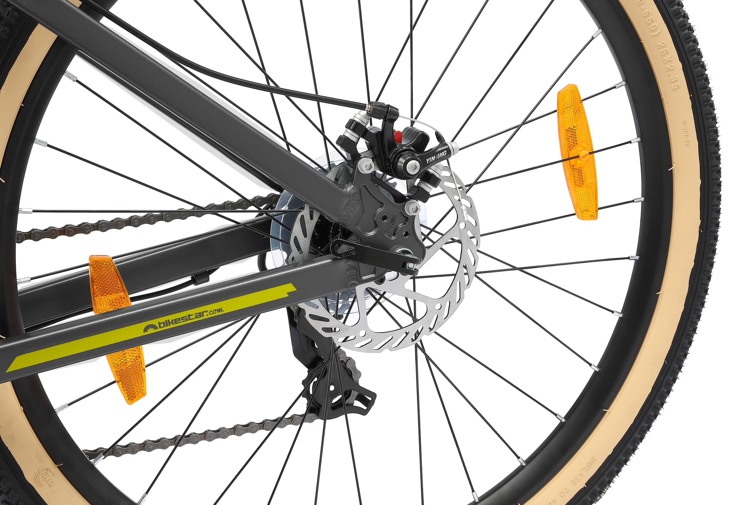 Bikestar Mountainbike 21 Gang Shimano RD-TY300 Schaltwerk Kettenschaltung für Damen und Herren, Kettenschaltung