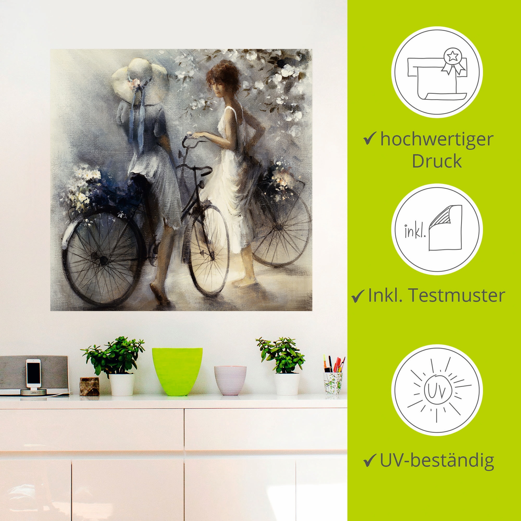 Artland Wandbild »Frühling III«, Frau, (1 St.), als Leinwandbild, Poster, Wandaufkleber in verschied. Größen