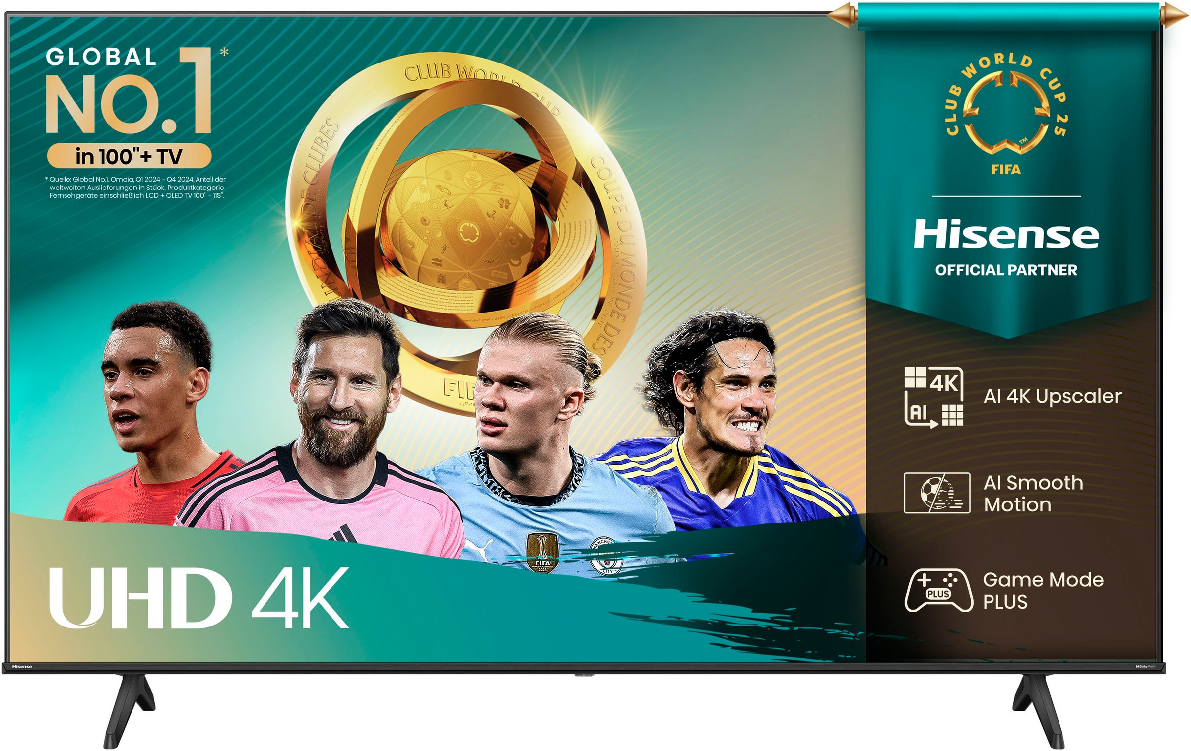 HISENSE LED-Fernseher »65E6NT« 164 cm/65 Smart-TV 4K UHD schwarz VIDAA Smart TV - Genießen Sie eine umfangreiche Auswahl an Streamingdiensten und...