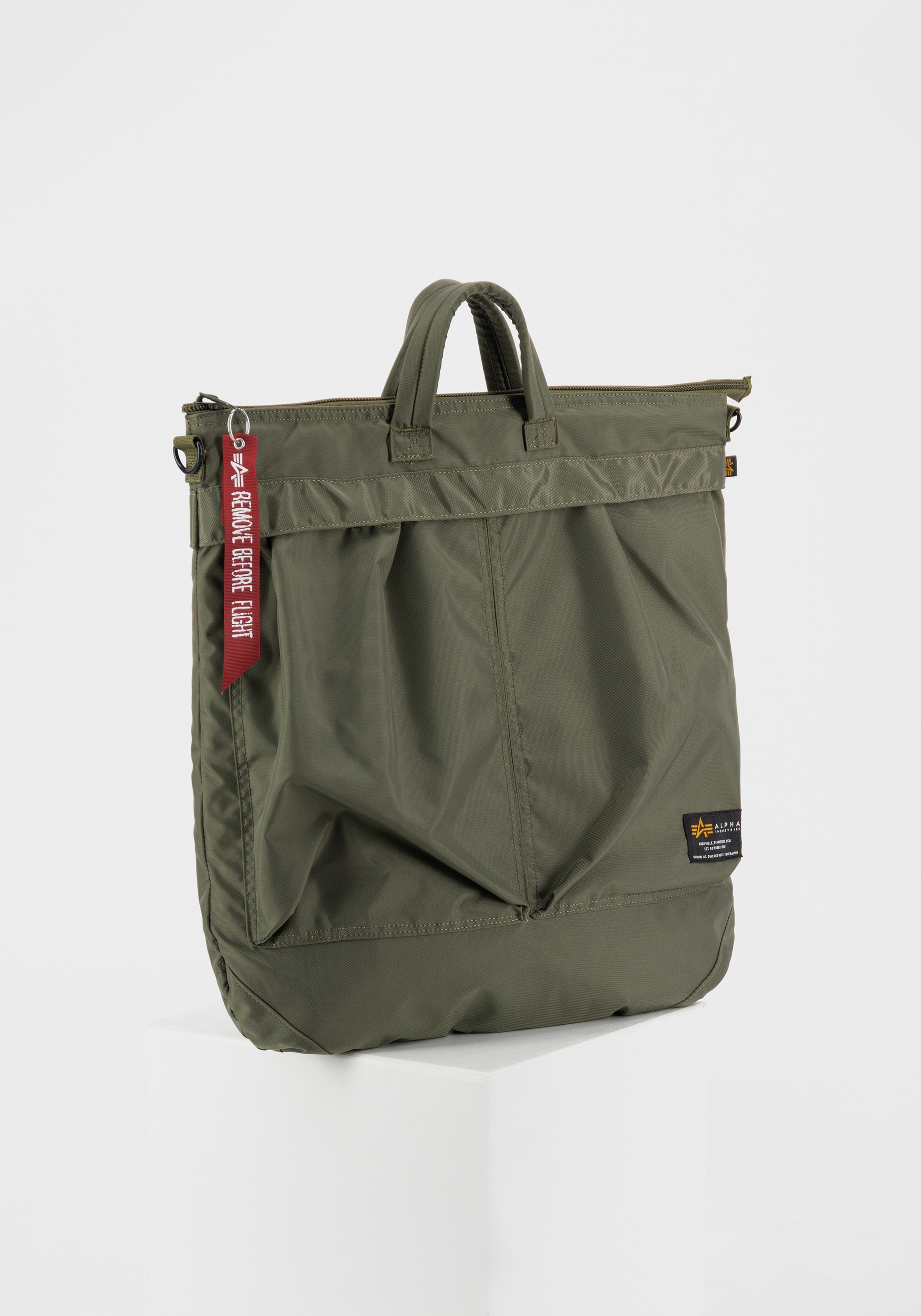 ALPHA INDUSTRIES Tragetasche »Label Helmet Bag« dark olive