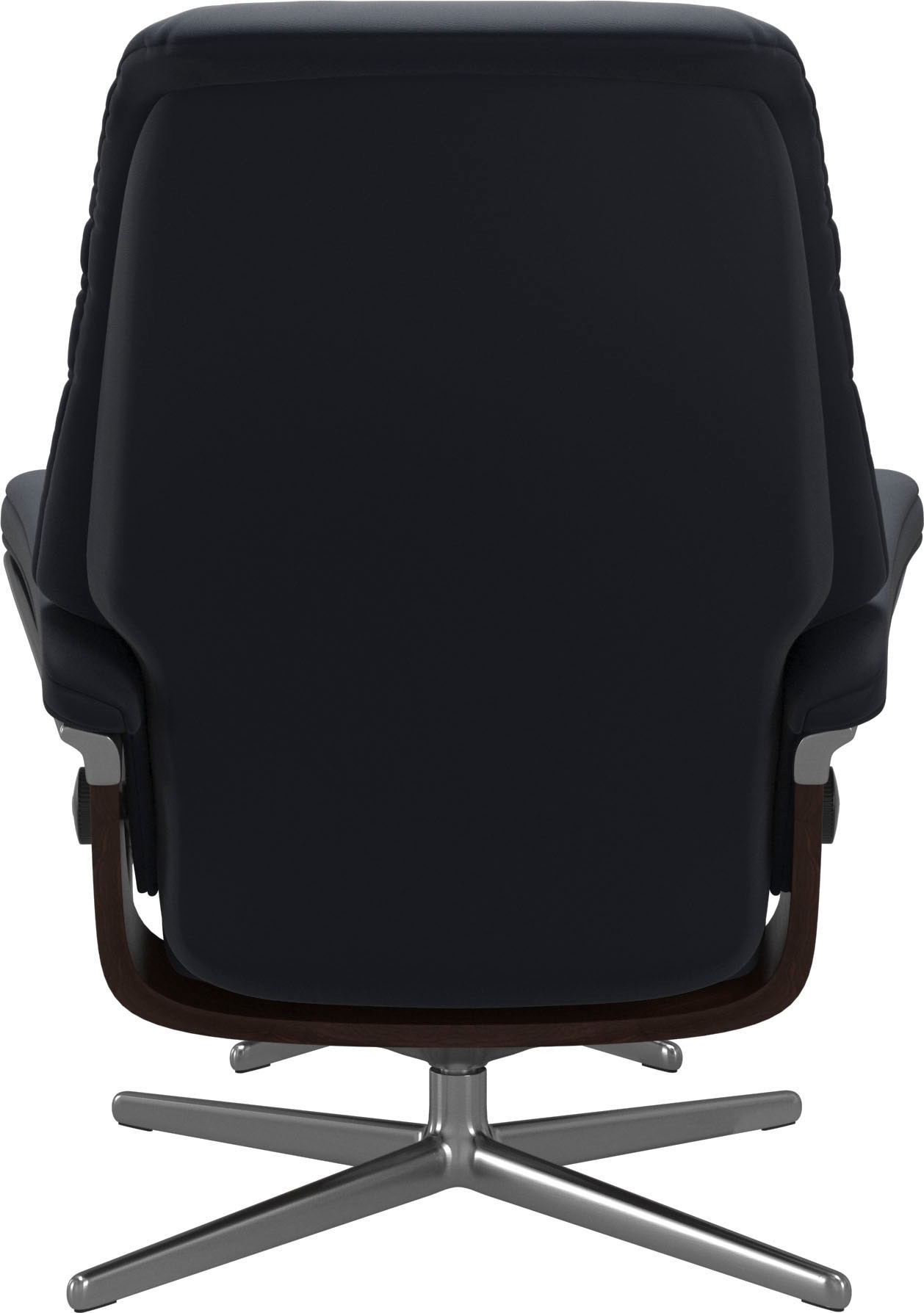 Stressless® Relaxsessel »Sunrise«, (Set, Relaxsessel mit Hocker), mit Hocker, mit Cross Base, Größe S, M & L, Holzakzent Braun