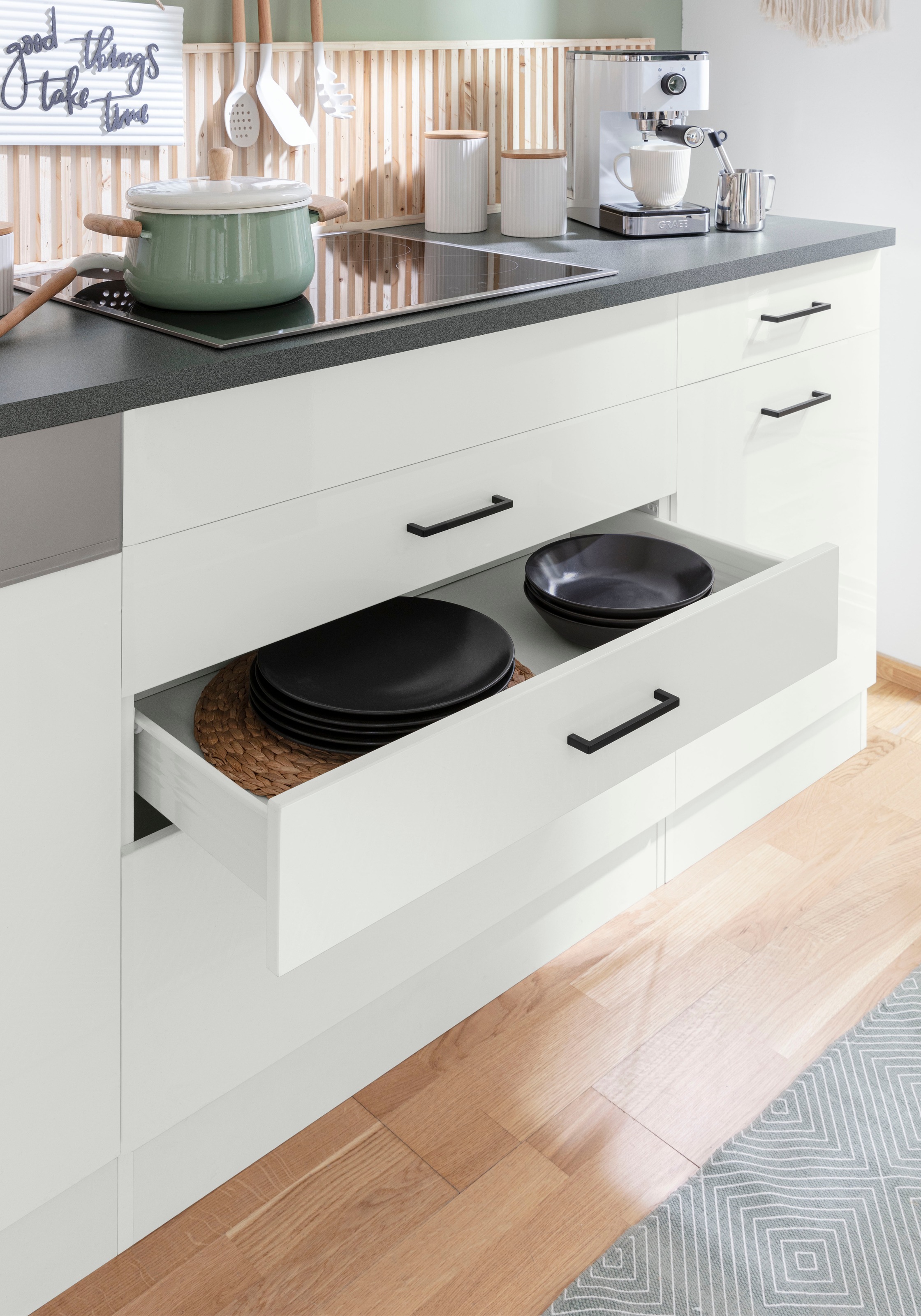 KOCHSTATION Küchenzeile »KS-Trier«, mit E-Geräten, Breite 360 cm