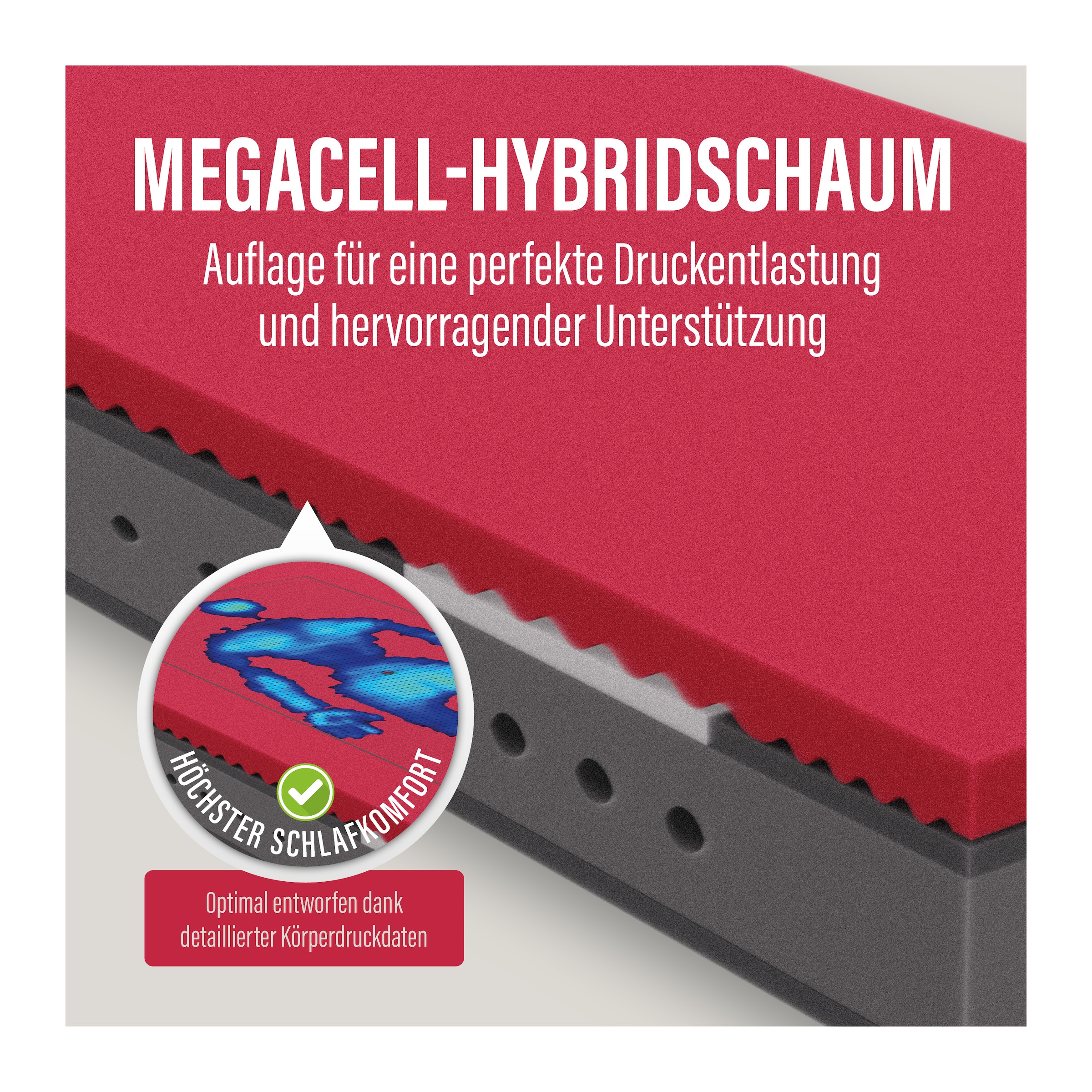 Paradies Federkernmatratze »Neuheit: Paradies Perfekta TFK, 90x200, 140x200 cm & weitere Größen« 22 cm hoch Raumgewicht: 35 kg/m³ 1.000 Federn 1 Stk. tlg. Matratze mit 1.000 Federn für maximale Punktelastizität und Komfort