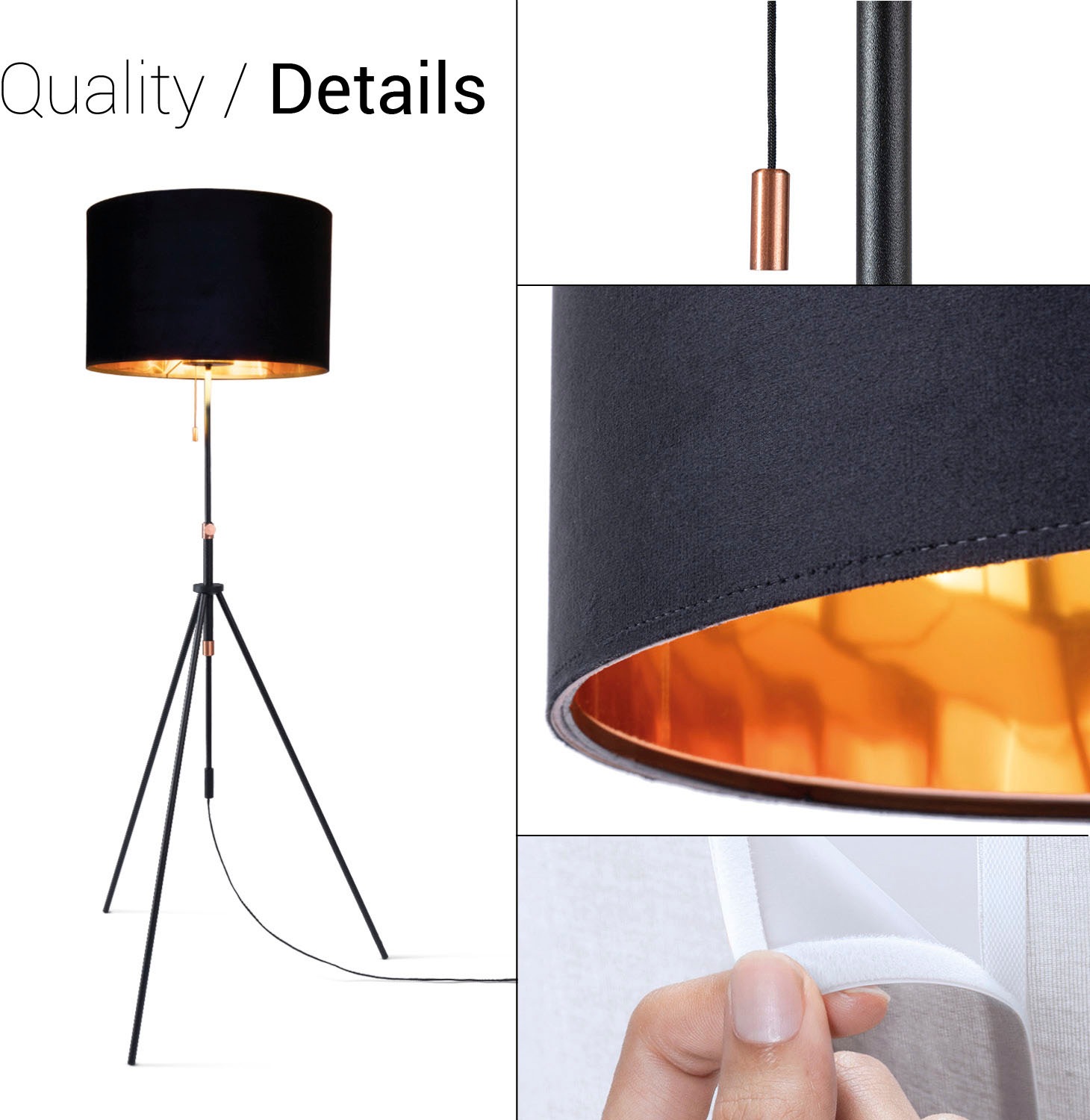 Paco Home Stehlampe »Naomi uni Color«, Leuchtmittel E27   ohne Leuchtmittel günstig online kaufen