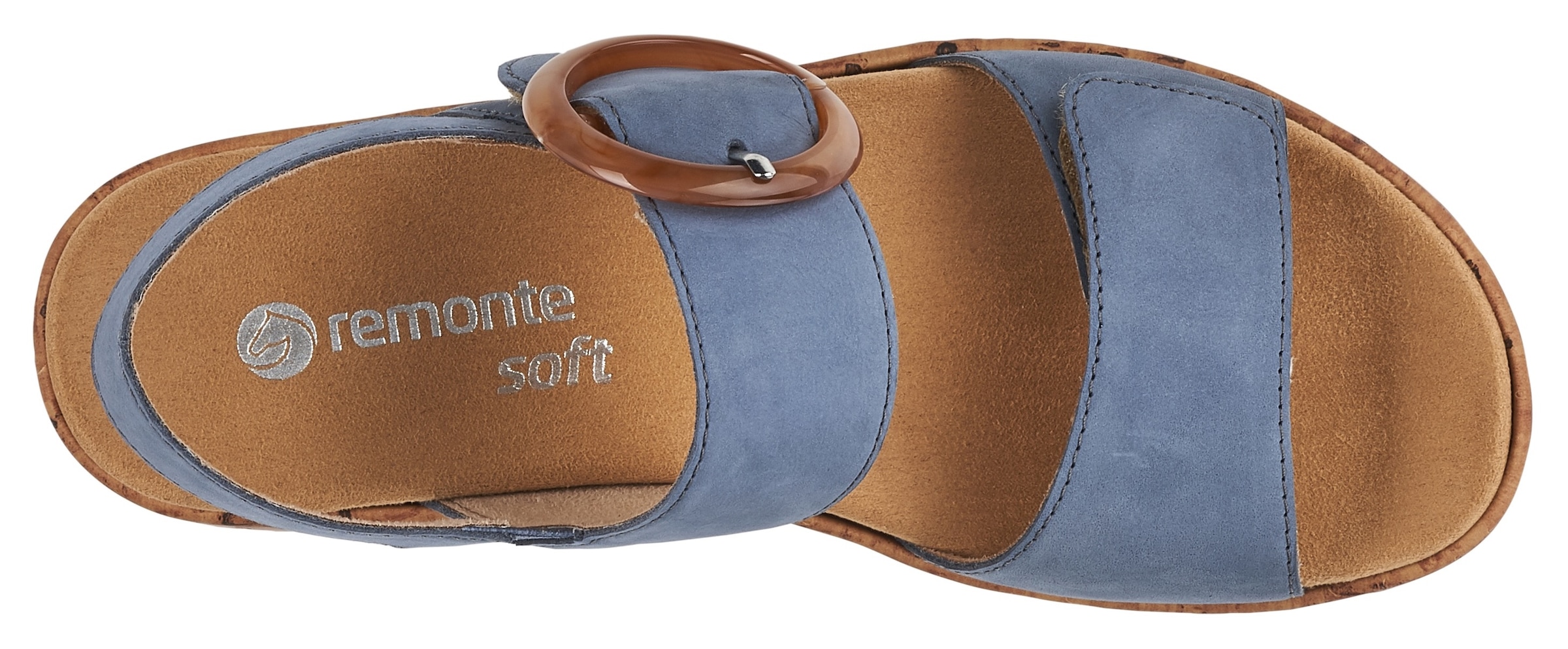 Remonte Riemchensandale, Keilabsatz, Sandalette, Sommerschuh mit herausnehmbarem Fußbett