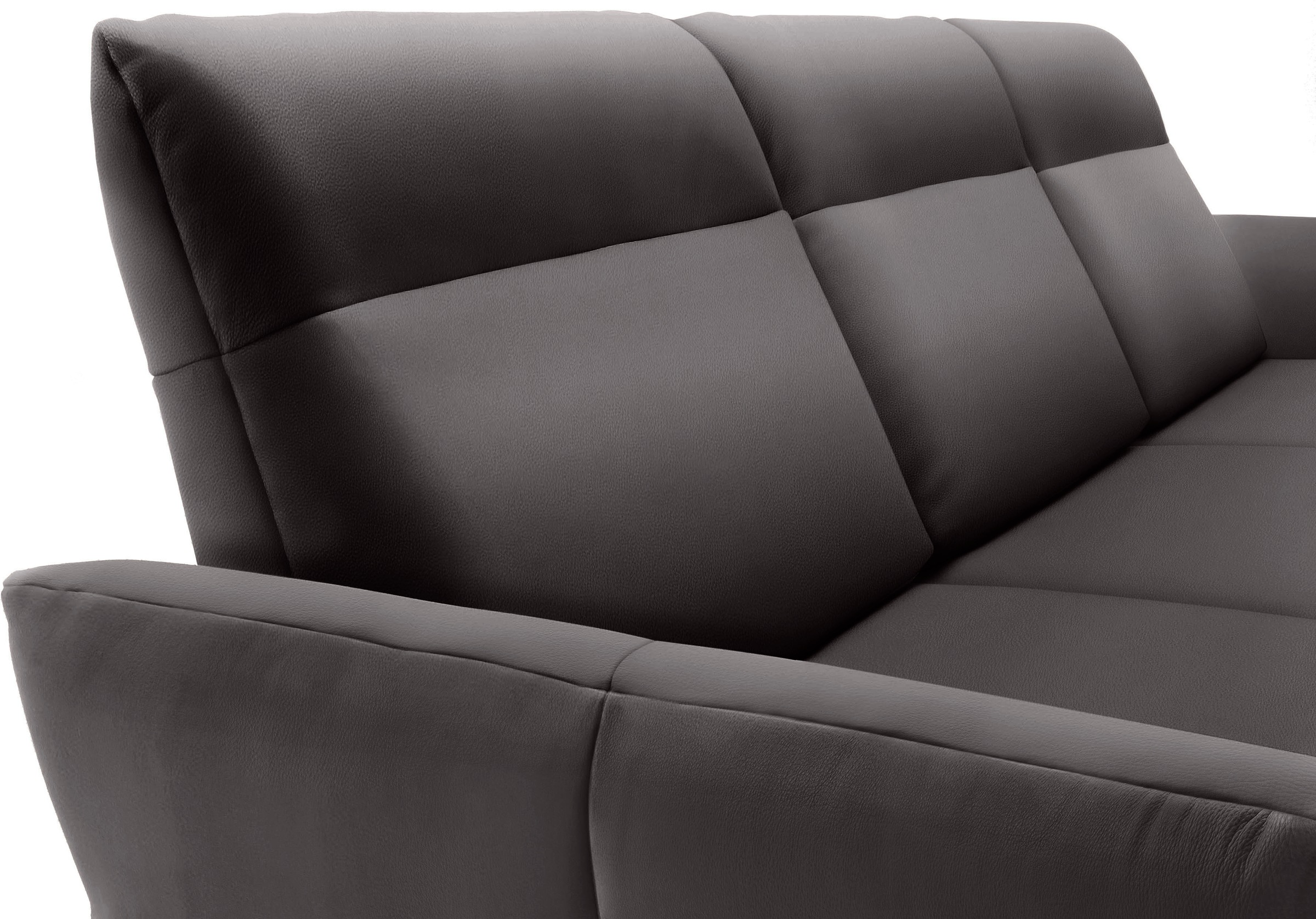 Creation BY ROLF BENZ Ecksofa »CR.460«, Sockel in Eiche, Winkelfüße in Umbragrau, Breite 338 cm