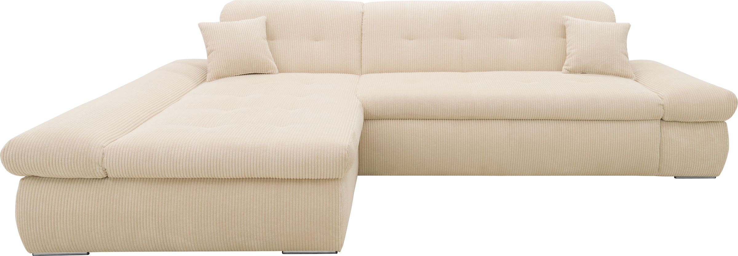 DOMO collection Ecksofa »Moric Schlafsofa B/T/H 300/172/80 cm, auch in Cord, L-Form«, XXL-Format, wahlweise auch mit Bettfunktion und Armverstellung