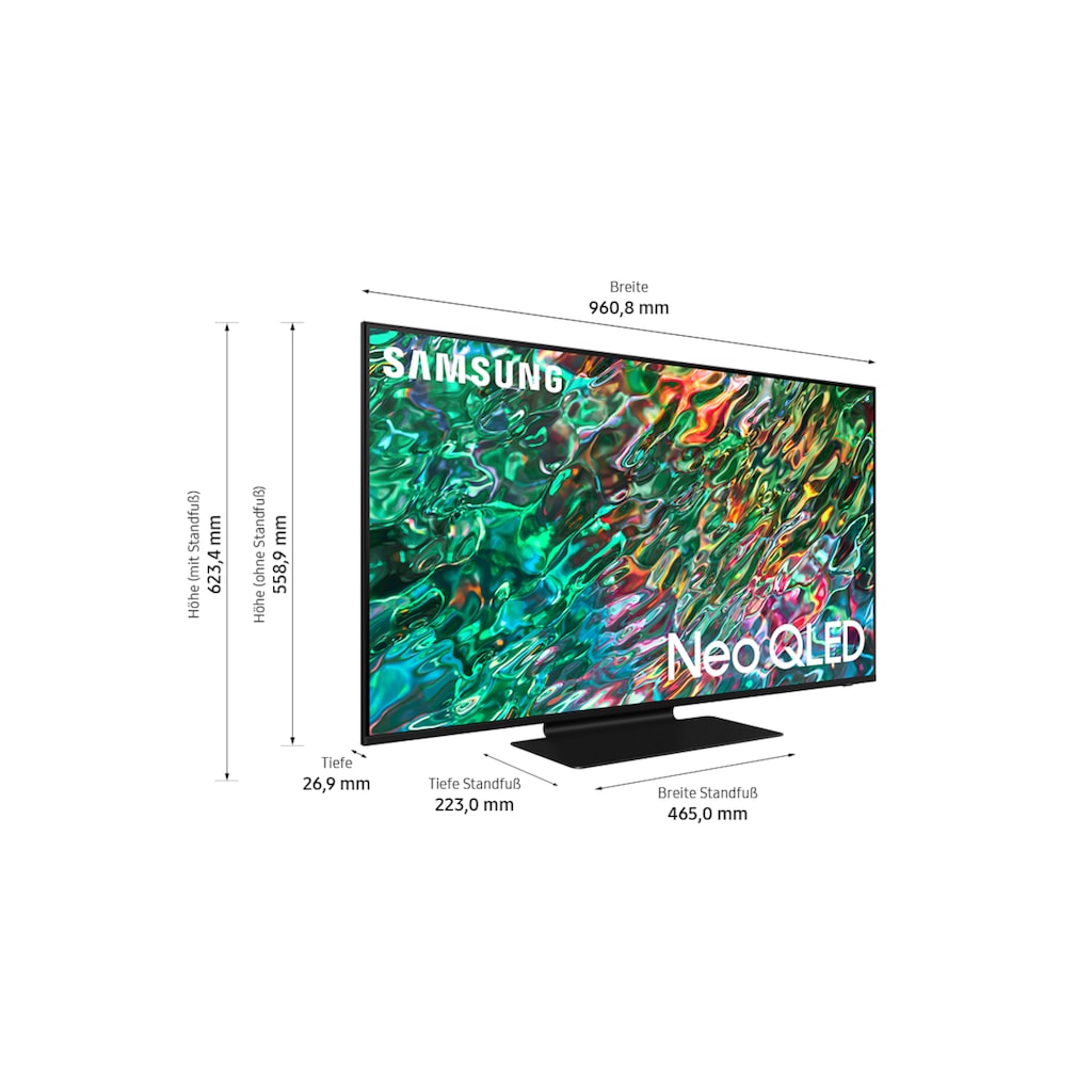 Samsung QLED-Fernseher »43" Neo QLED 4K QN90B (2022)«, 108 cm/43 Zoll, Smart-TV, Quantum Matrix Technologie mit Neo Quantum 4K,HDR 1500,UHD Dimming