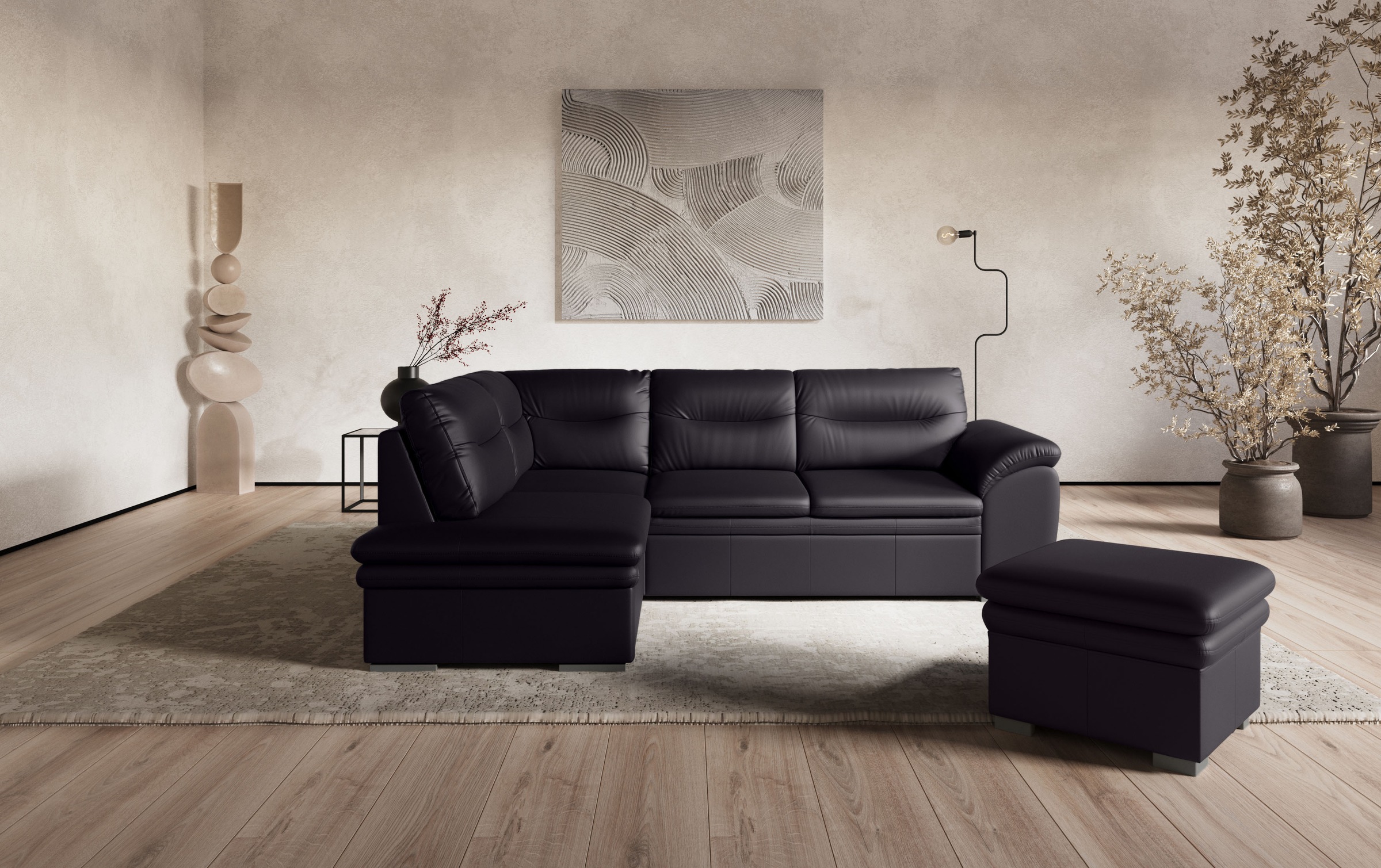 COTTA Ecksofa »Leandra L-Form«, wahlweise mit Bettfunktion & Bettkasten günstig online kaufen