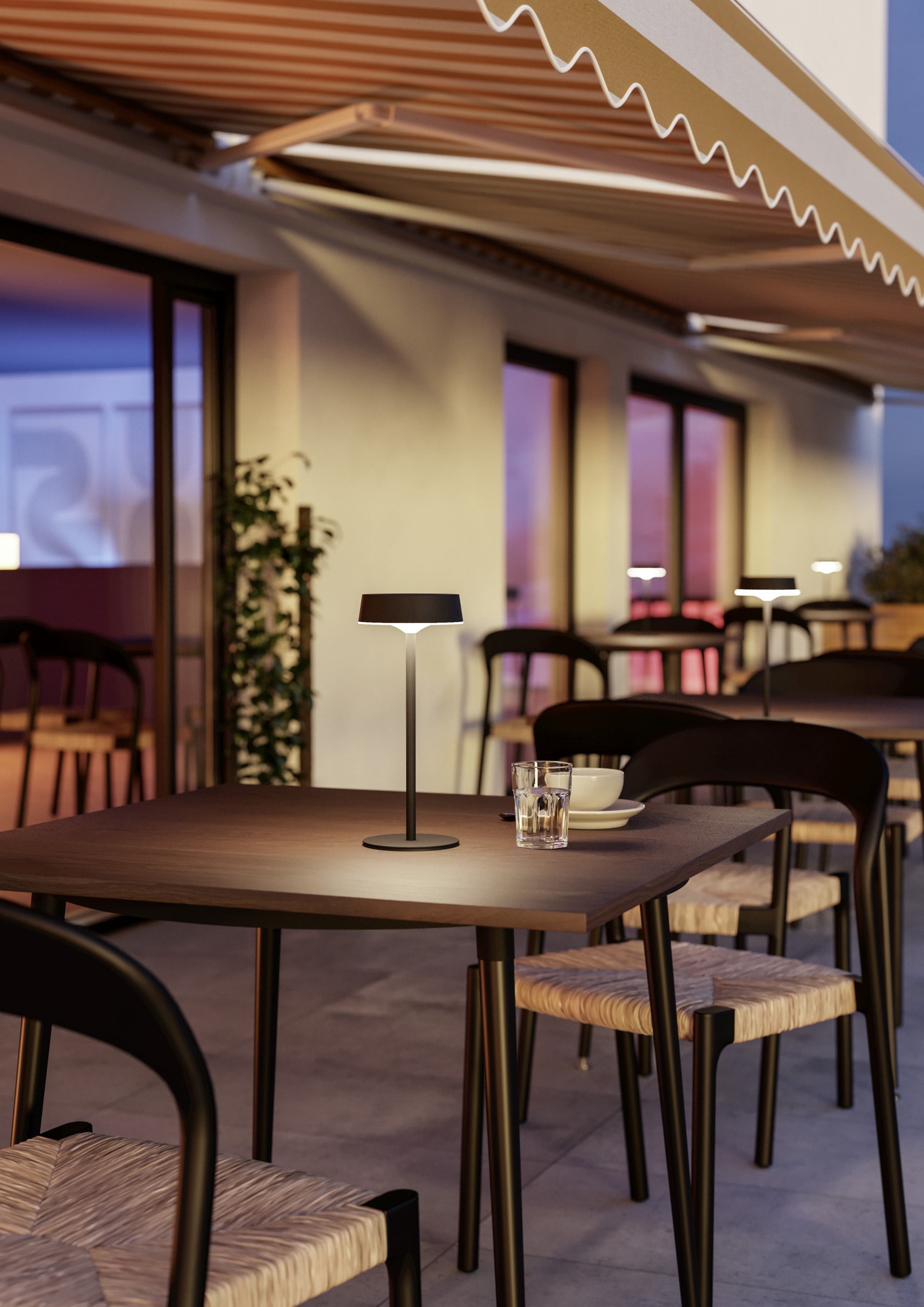 EGLO Tischleuchte »SIMERI Tischlampe - Stahl - SOLAR-LED - 3W - IP44« LED-Modul 1 Stk. Kaltweiß | Neutralweiß | Warmweiß Solarleuchte, Außentischleuchte, Akku, Leselampe, H31 x Ø13 cm