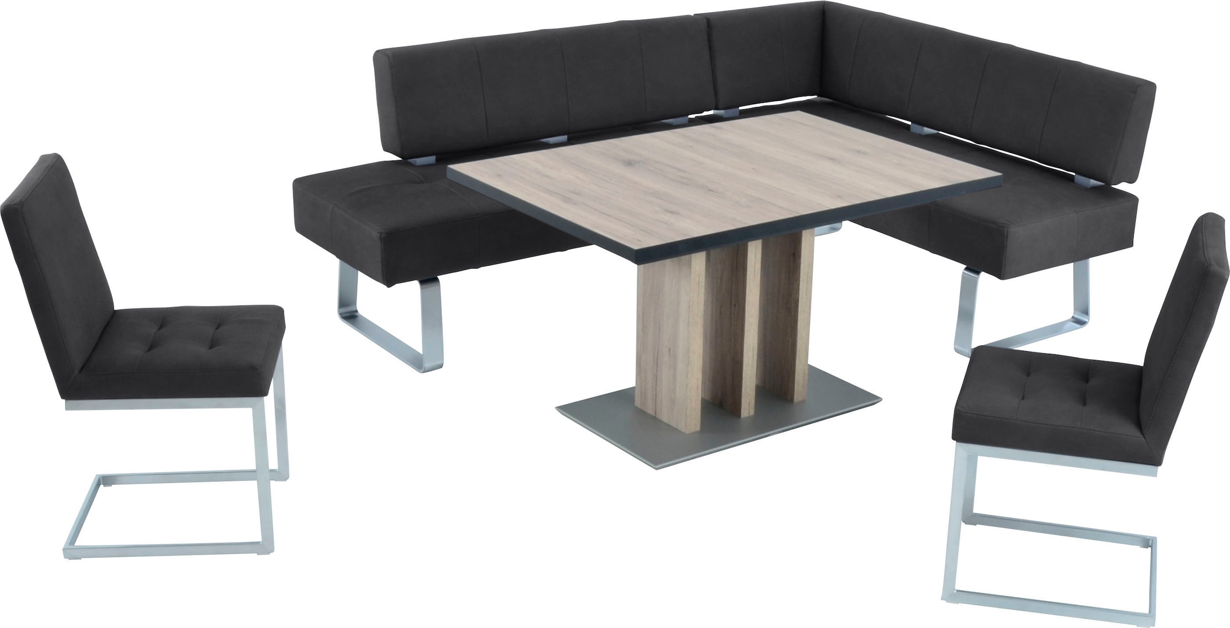 K+W Komfort & Wohnen Eckbankgruppe »Spider II« Set, 4 Stk. tlg. langer Sche günstig online kaufen