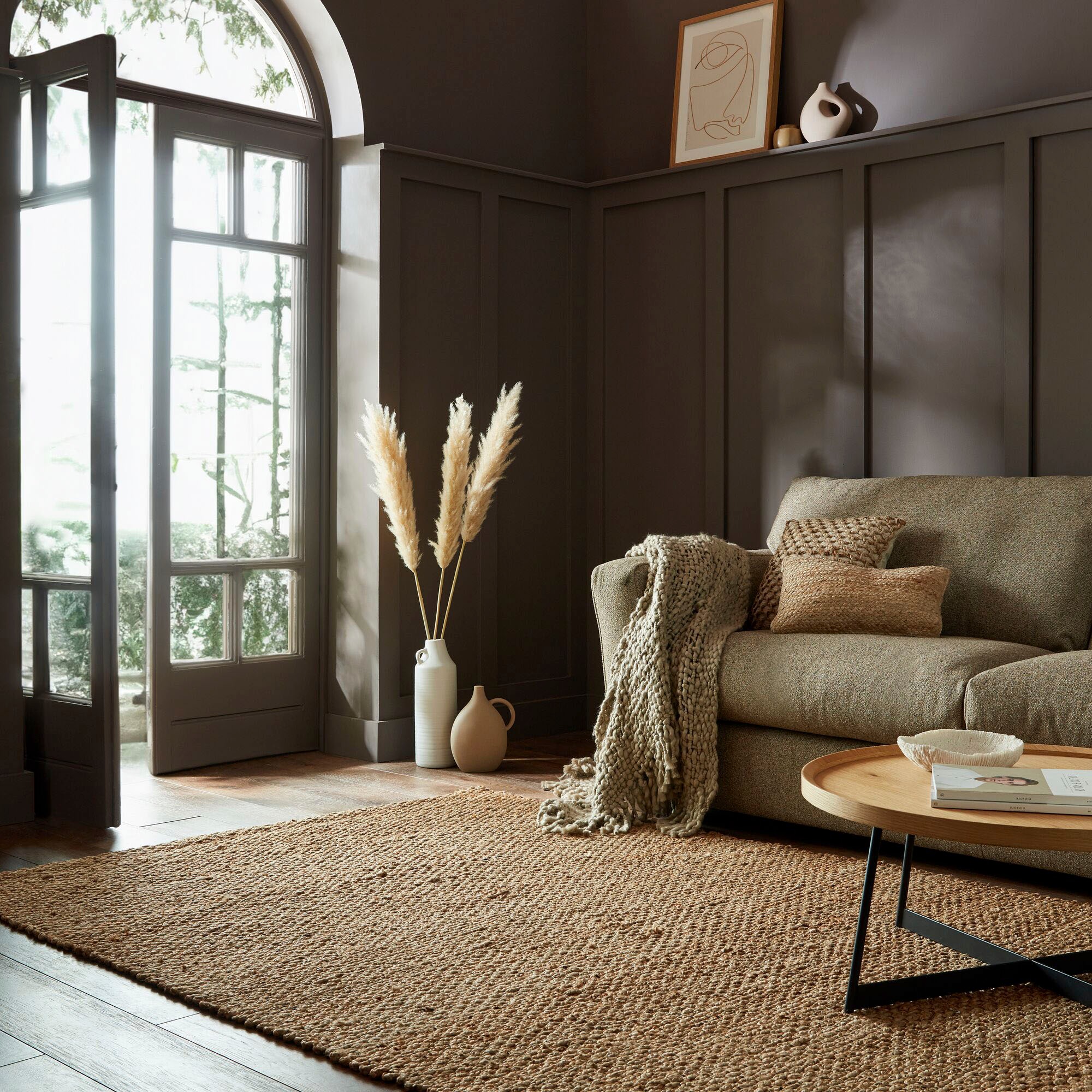 FLAIR RUGS Teppich »Sol, aus gewebter Jute« rechteckig 10 mm Höhe günstig online kaufen