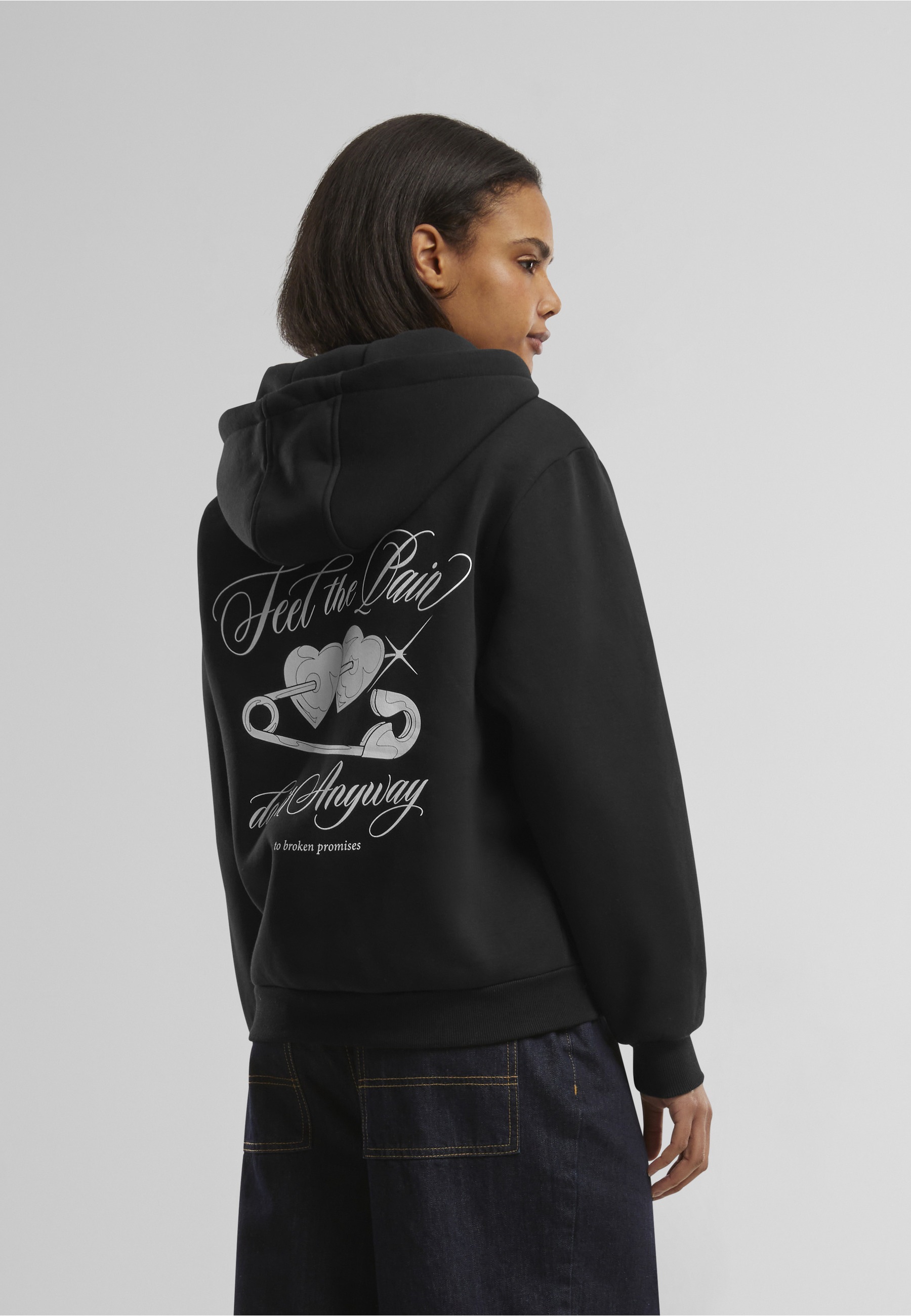 Miss Tee Sweatjacke »Miss Tee Feel The Pain Ladies Fluffy Zip Hoody«