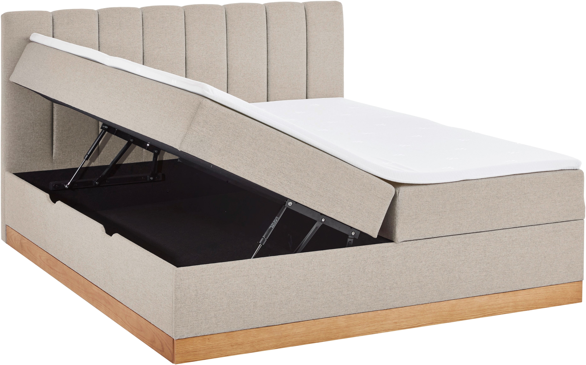 Home affaire Boxbett »Frappelle inkl. Bettkasten, erhältlich in der Größe 180x200cm, H3« inkl. PUR-Schaum-Topper