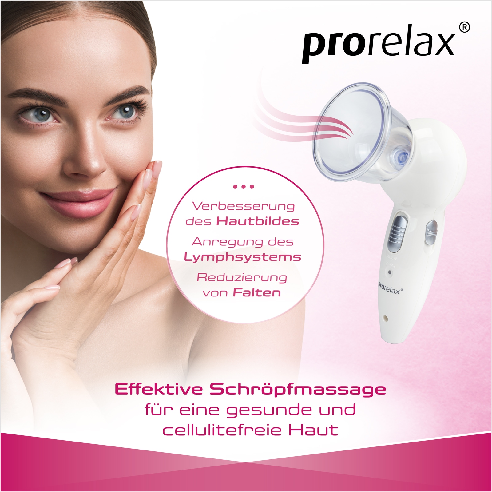 prorelax Vakuum-Massager »39213 Intensive«, Akku-& Netzbetrieb