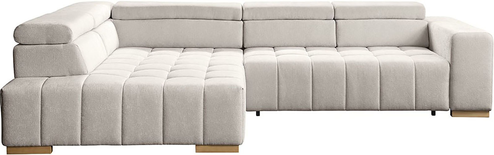exxpo - sofa fashion Ecksofa »Elianos, hoher Sitzkomfort, aufwendige Kreuzs günstig online kaufen