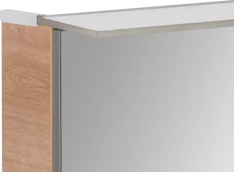 FACKELMANN Spiegelschrank »PE 80 - Ast-Eiche«, Badmöbel Breite 80 cm, 2  Türen, doppelseitig verspiegelt jetzt im %Sale