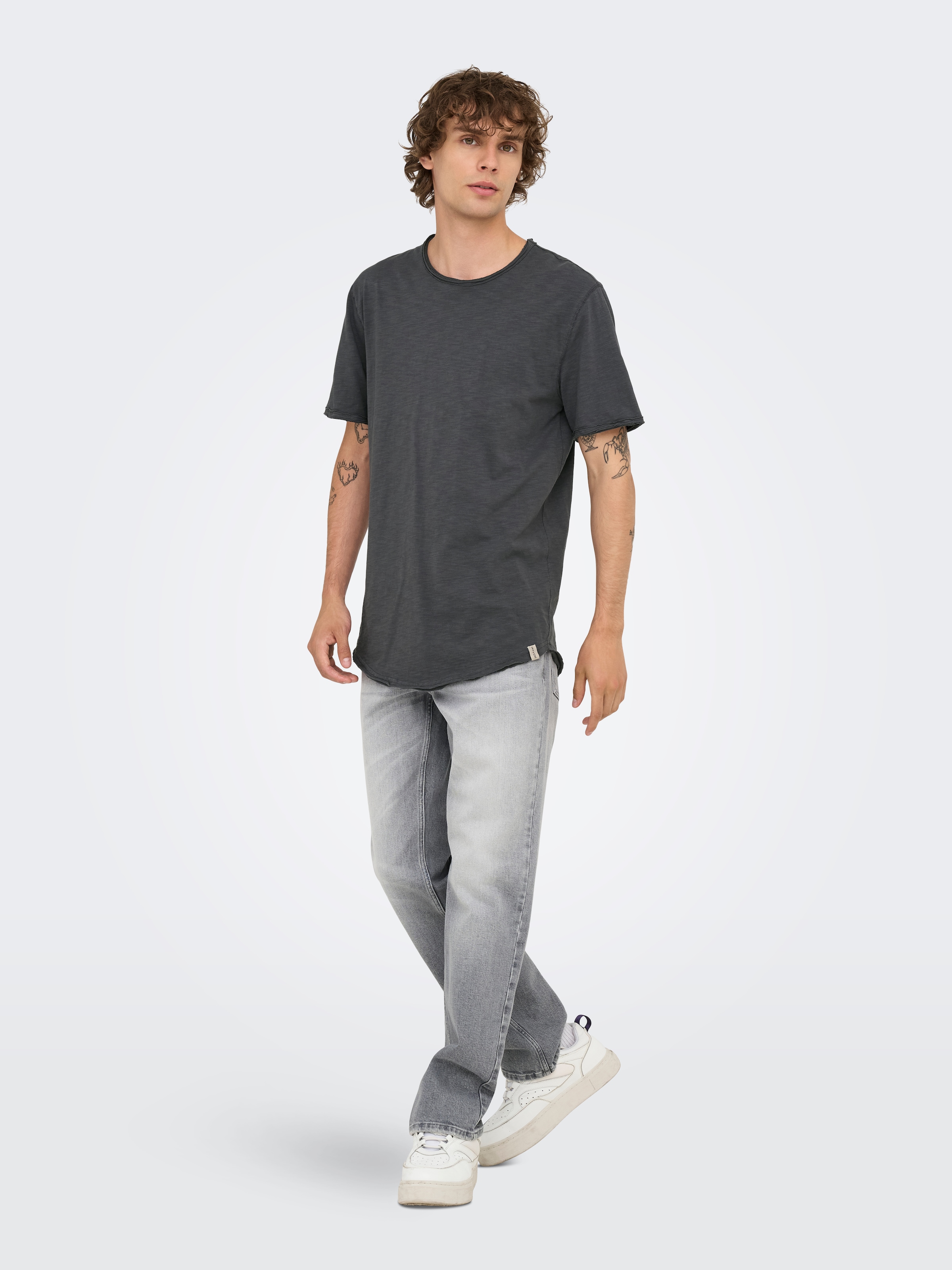 ONLY & SONS Rundhalsshirt »ONSBENNE LONGY SS TEE NF 7822 NOOS«