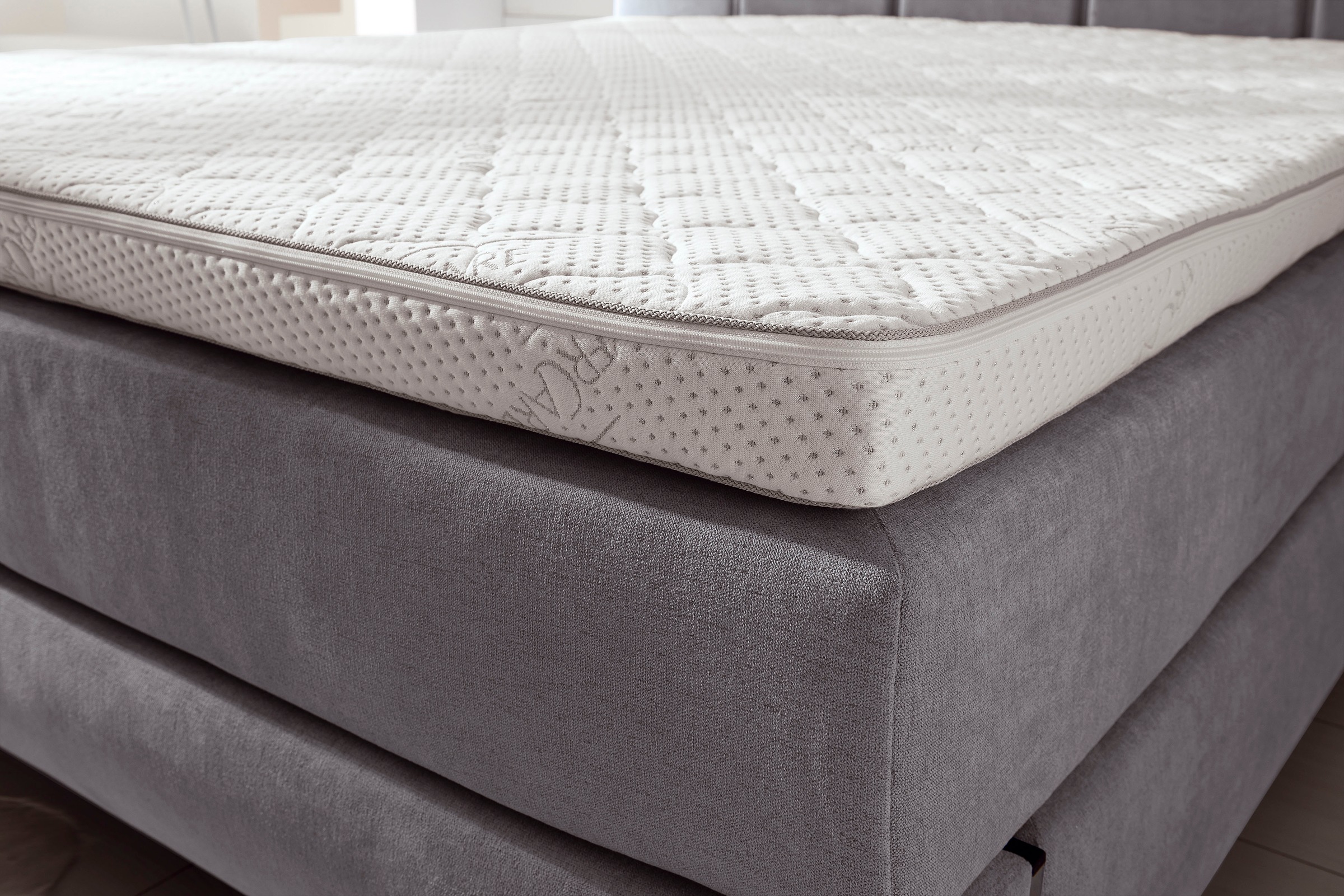 set one by Musterring Topper »Florida Silvercare Kaltschaum«, (1 St.), Kaltschaum-Kern, mit Stretch-Doppeltuch-Bezug mit Silver Protect