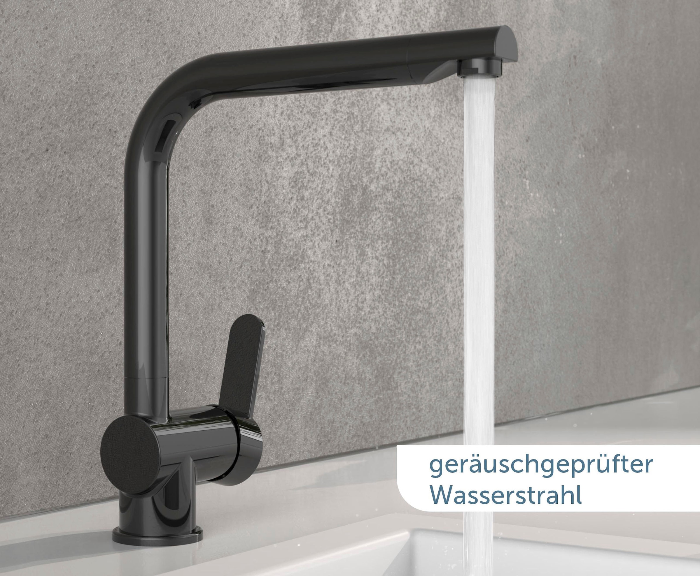 Schütte Spültischarmatur »RIO Schütte«, Wasserhahn mit Energiesparfunktion, 360° schwenkbare Mischbatterie
