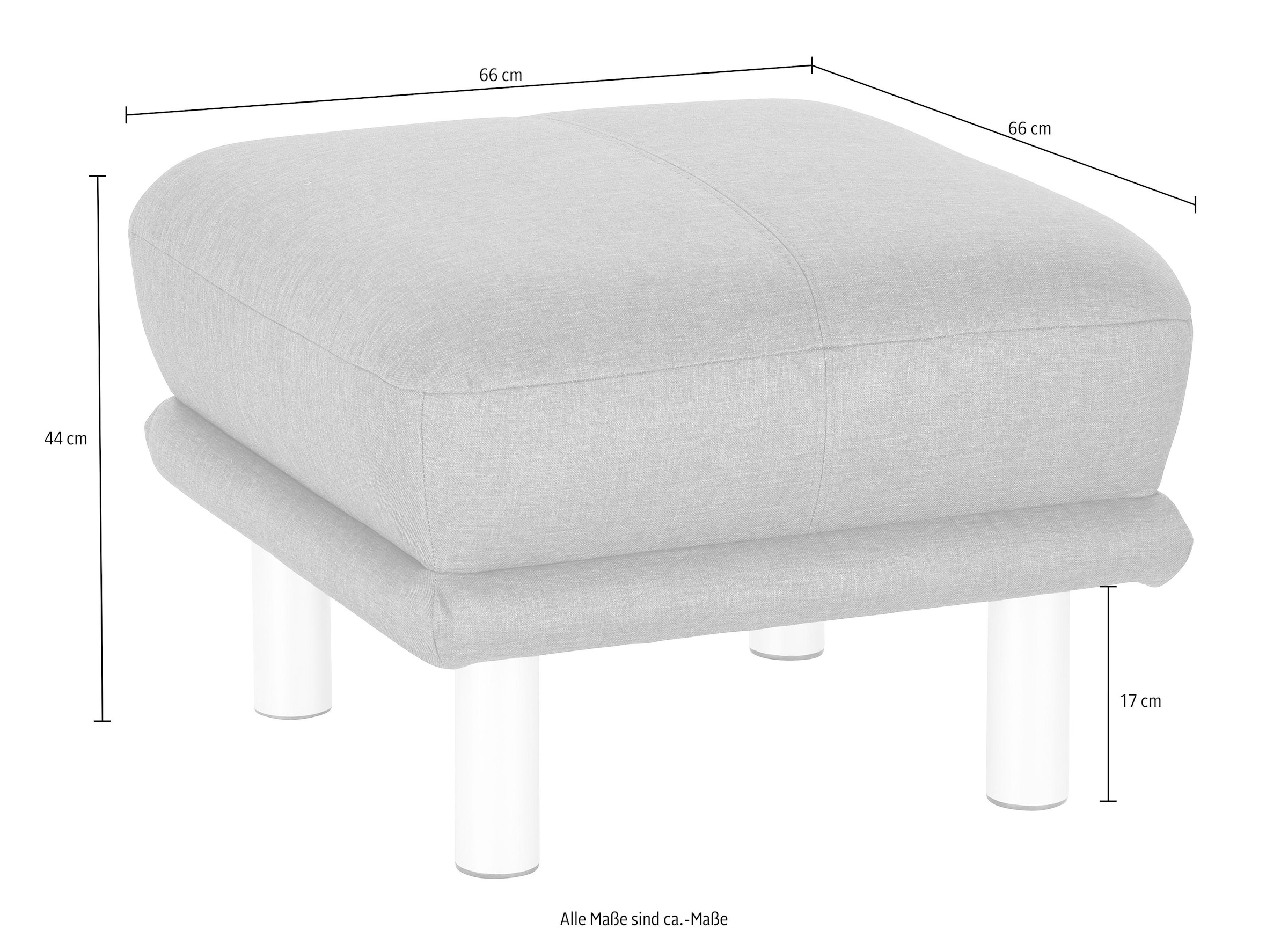 TRENDMANUFAKTUR Hocker »Cecilia II, modern und elegant, B/T 66/66cm«