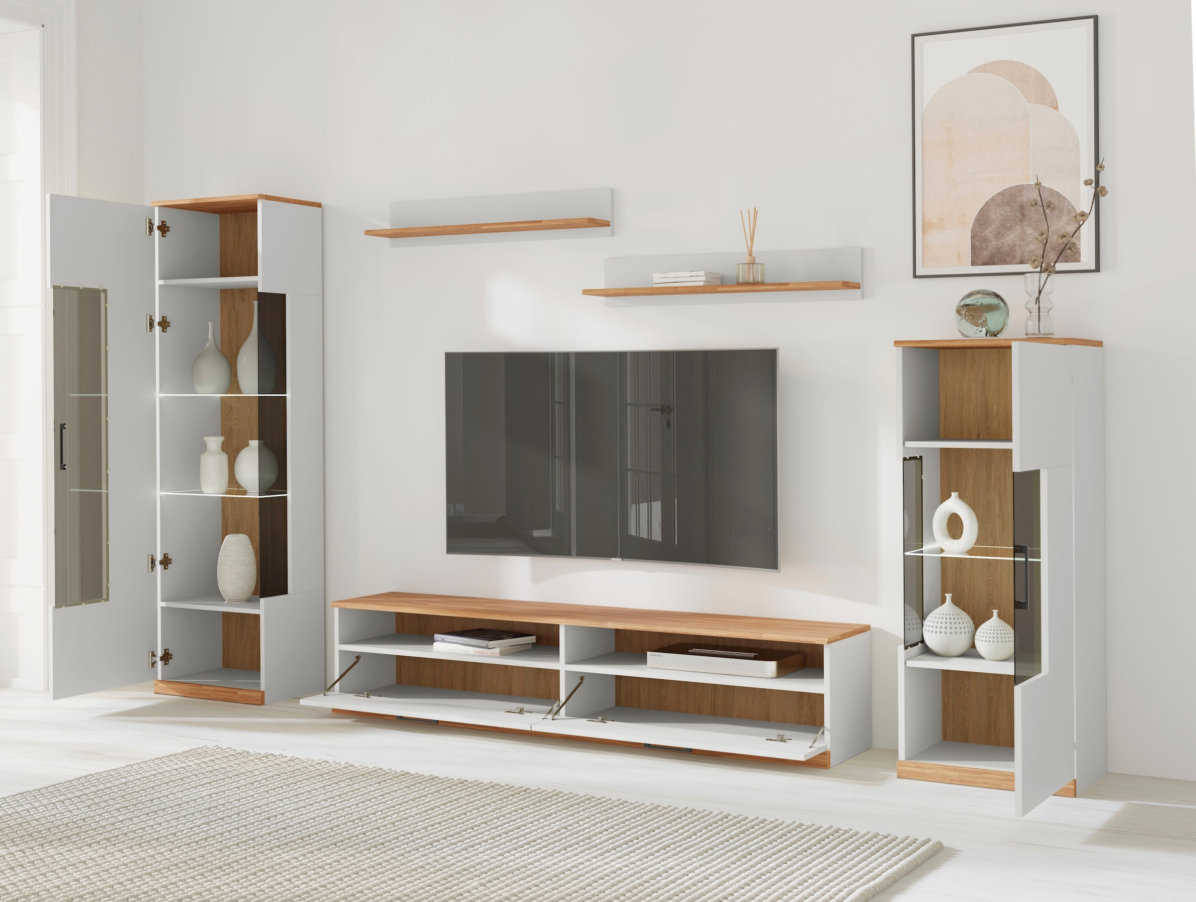 Home affaire Wohnwand »Ribe Wohnwand Set-5 St.« Set, 5 Stk. tlg.