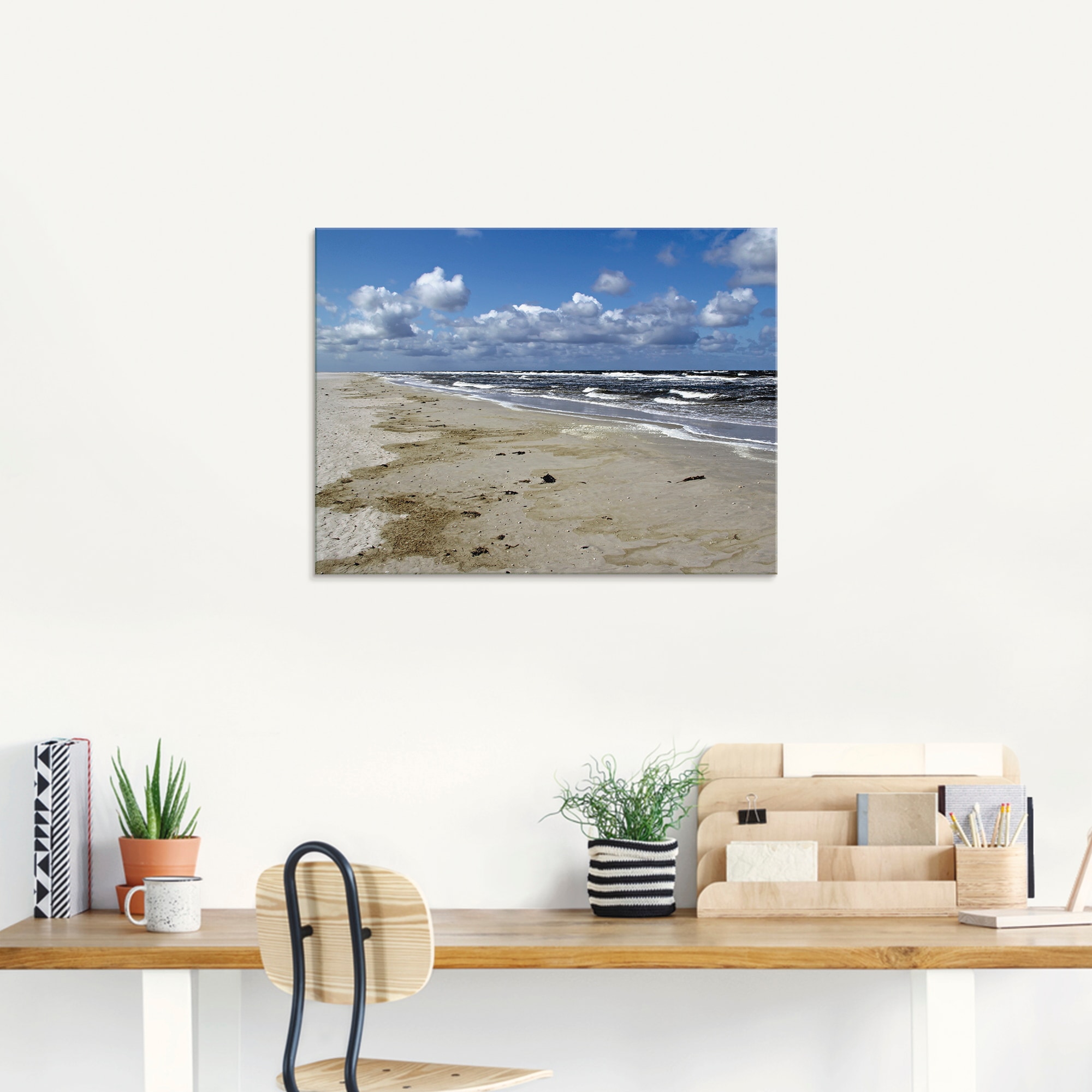 Artland Glasbild "Nordsee - Urlaubsfeeling pur", Strand, (1 St.), in versch günstig online kaufen