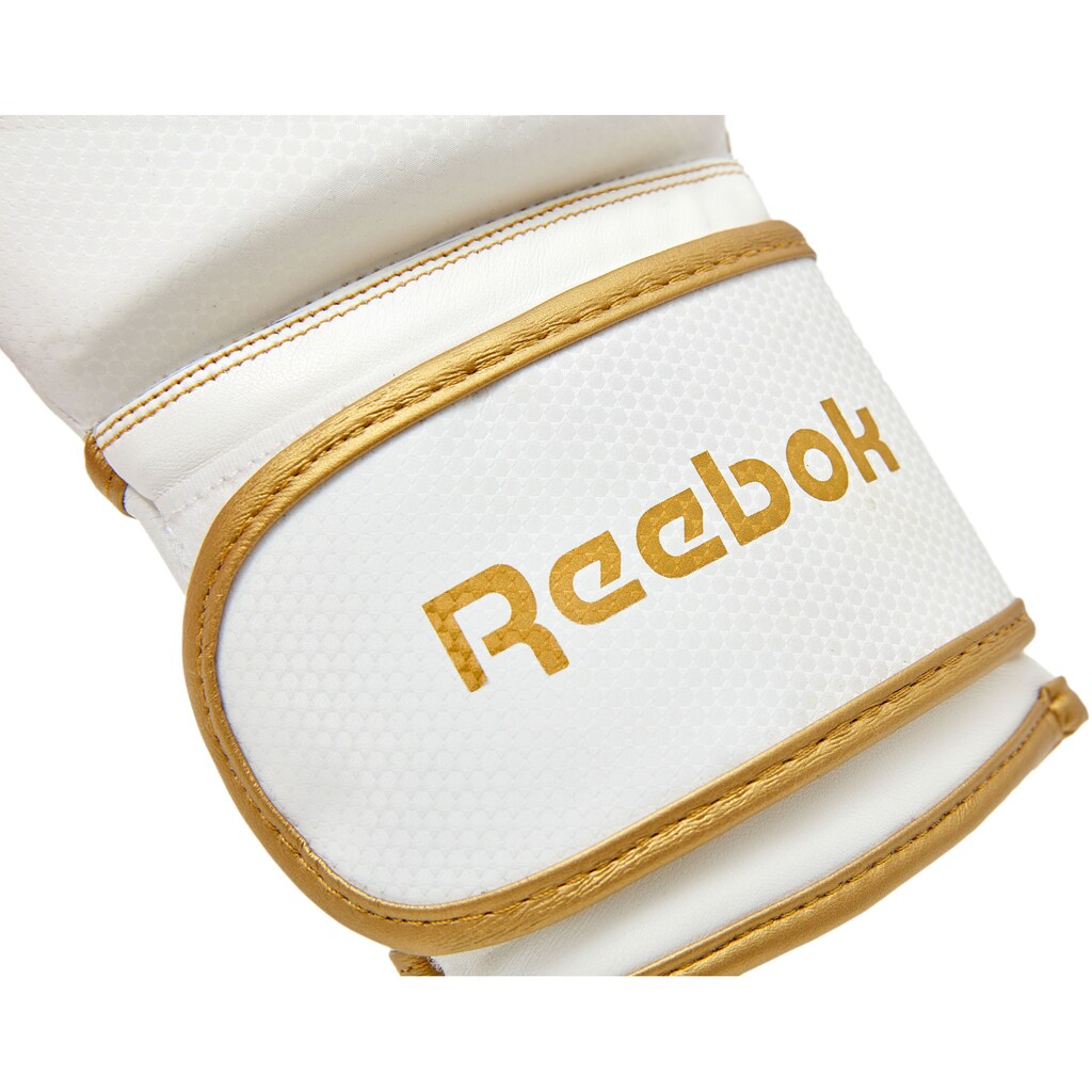 Reebok Boxhandschuhe »12oz. Boxhandschuhe + Handbandagen gold«, (Set, 4 tlg.)