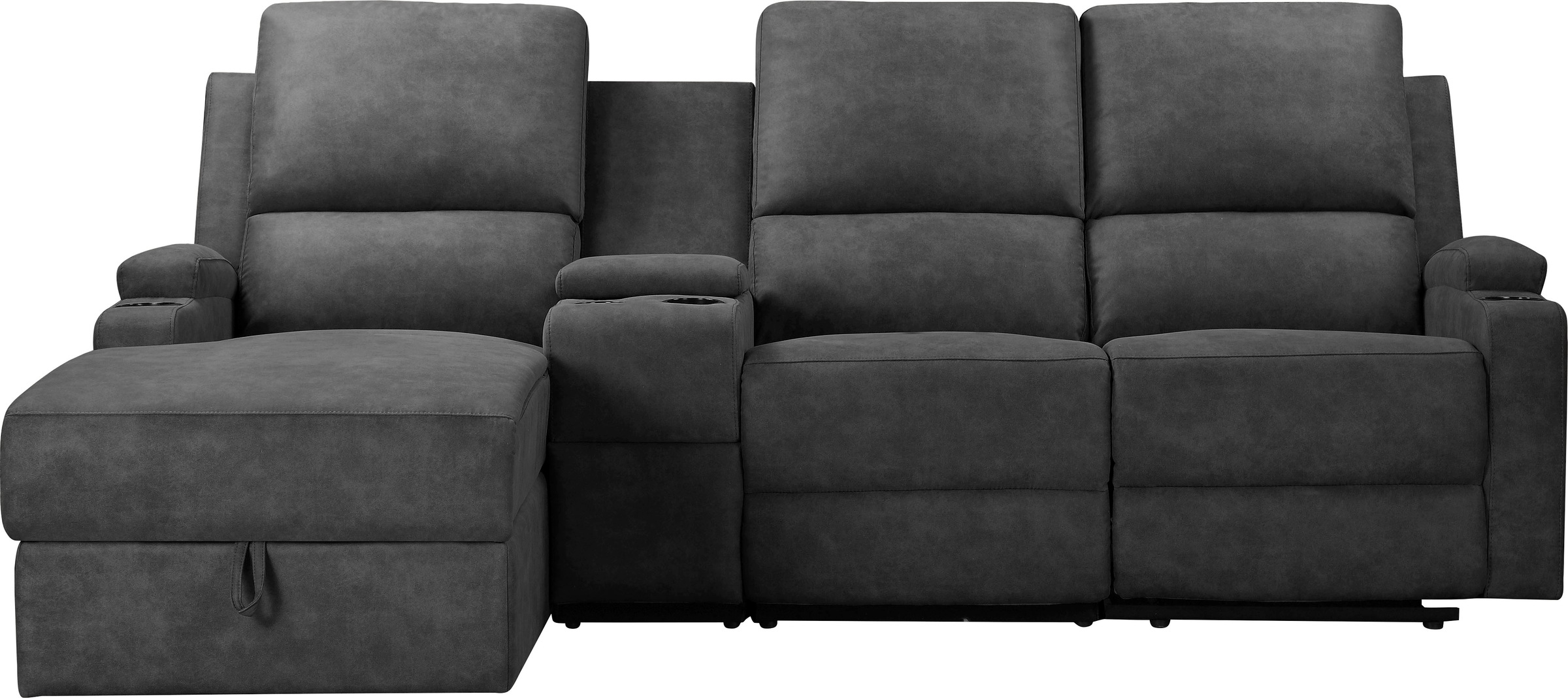 Home affaire Ecksofa »NAPORI Multimediasofa, 3er Kinosessel XXL, L-Form, 3 günstig online kaufen