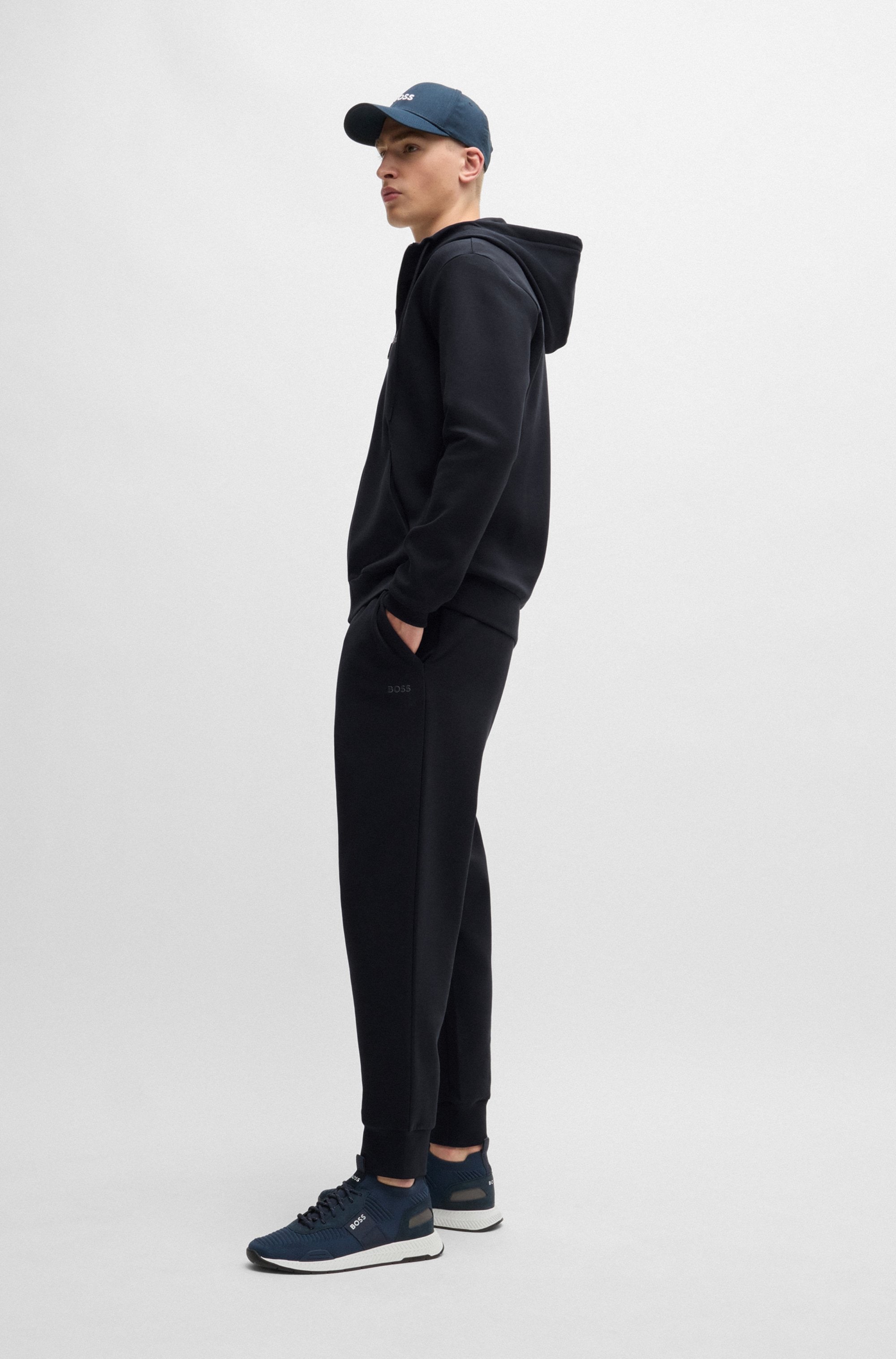 BOSS GREEN Kapuzensweatjacke »Saggy«, mit BOSS Aufdruck