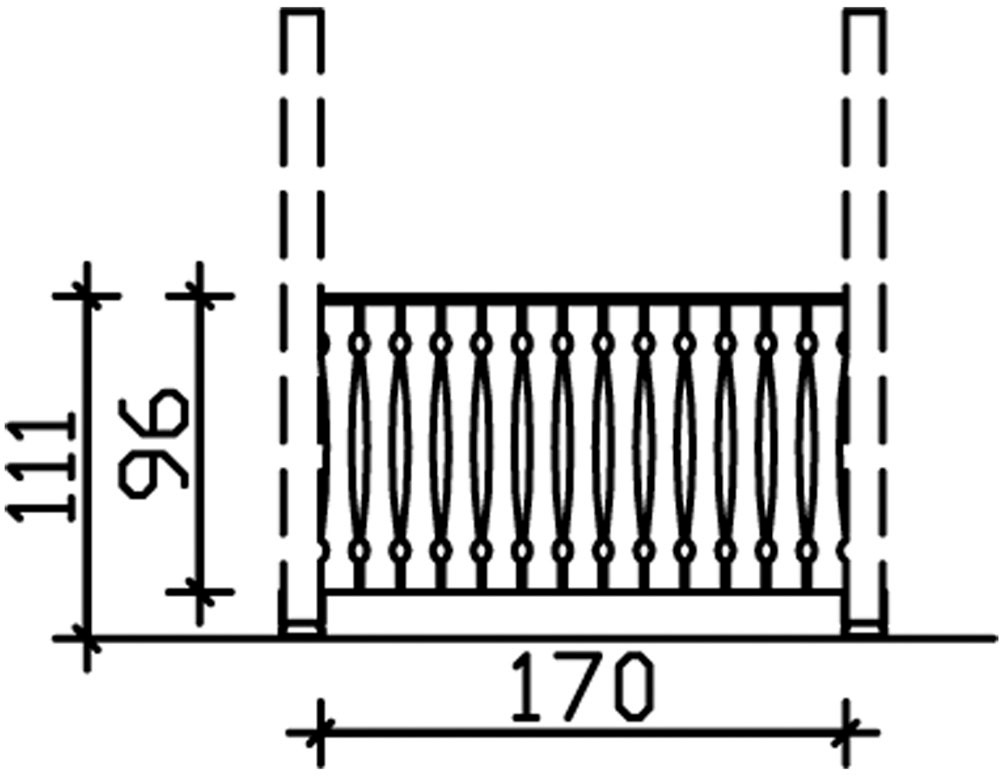 Skanholz Brüstungsgeländer »Balkonschalung« für die Front