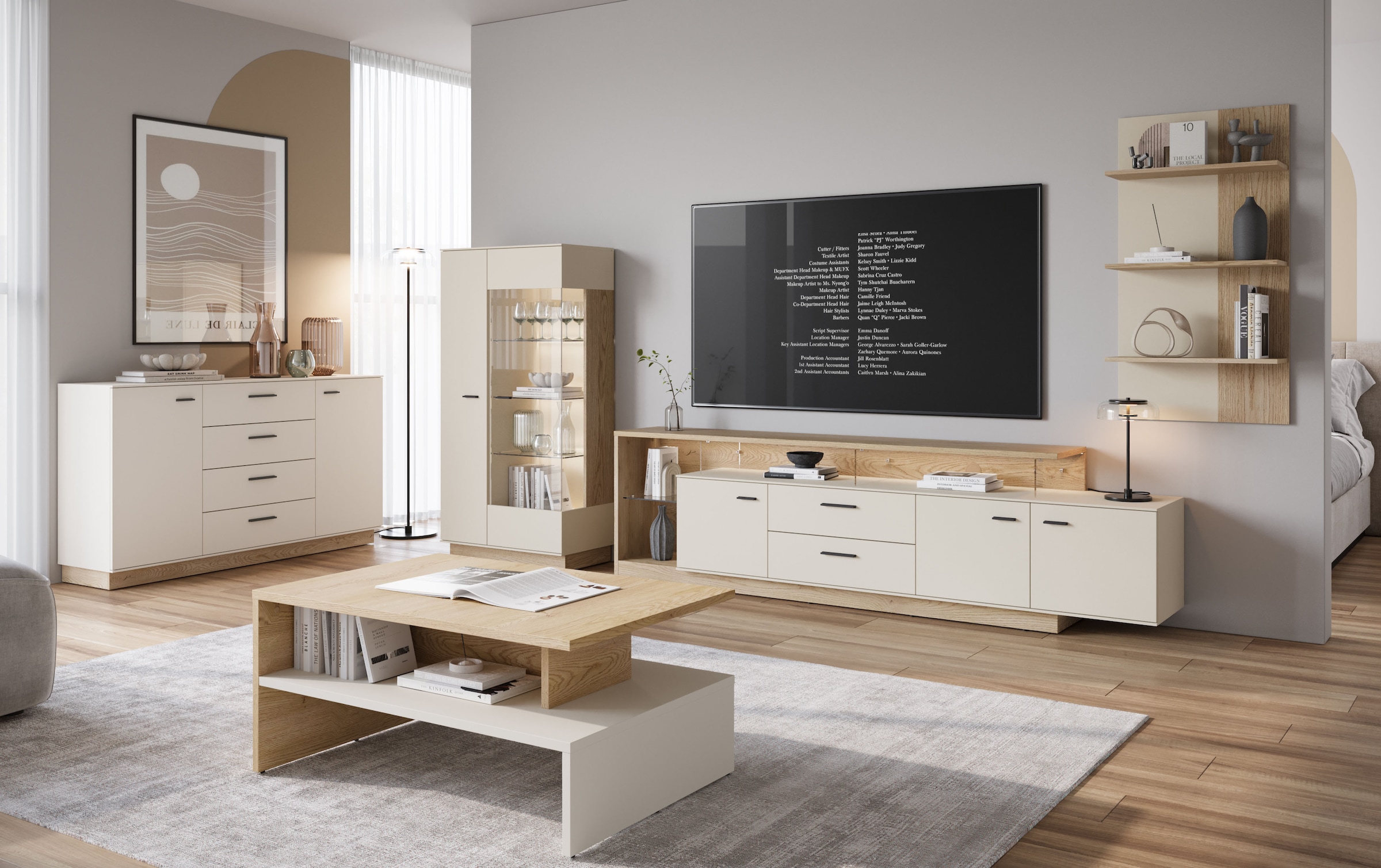 Home affaire Vitrine moderne Vitrine, Breite ca.75 cm, Eckverglasung