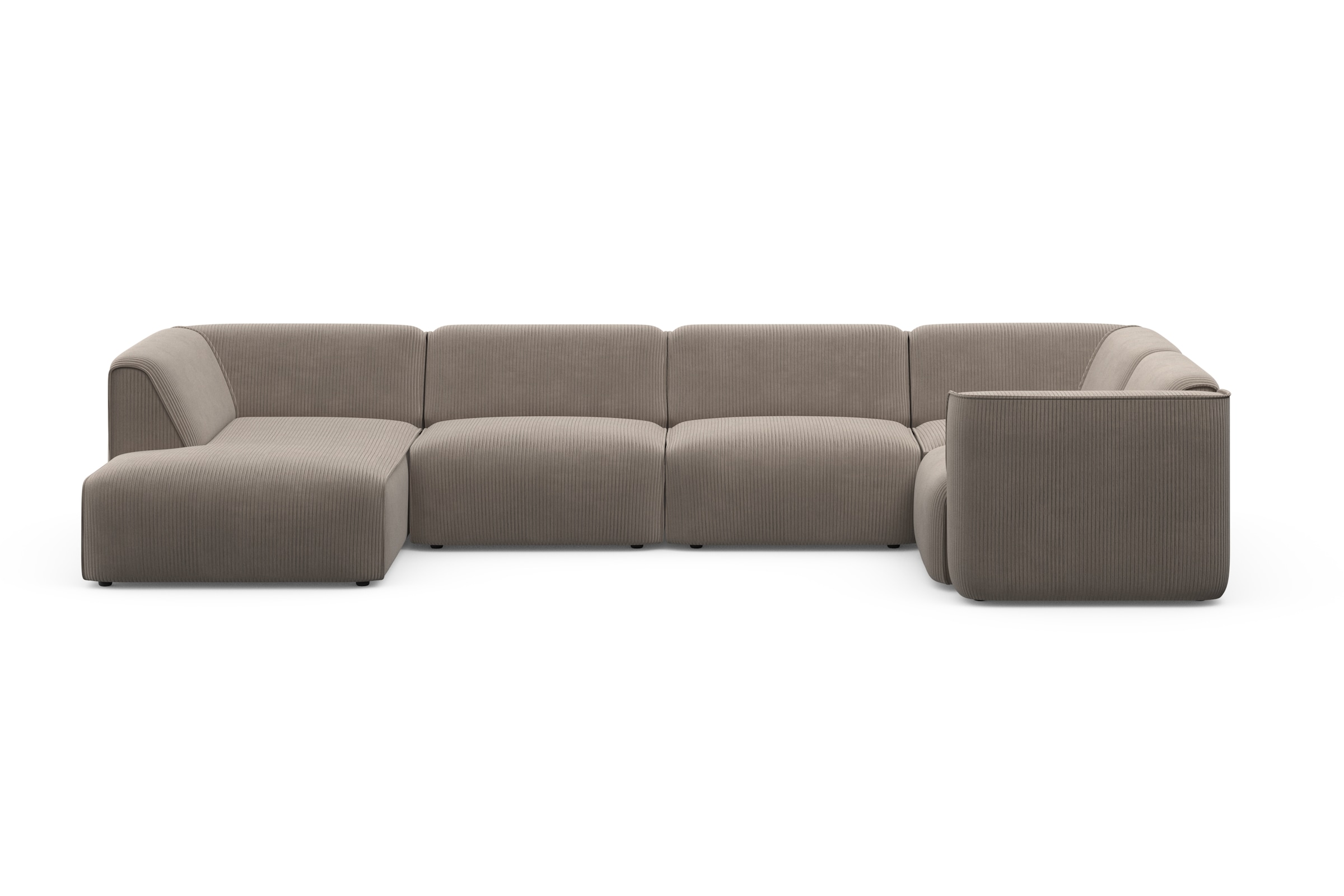RAUM.ID Wohnlandschaft »Merid U-Form, jederzeit durch Module erweiterbar, B/T/H: 367/206/70 cm«, als Modul oder separat verwendbar, für individuelle Zusammenstellung