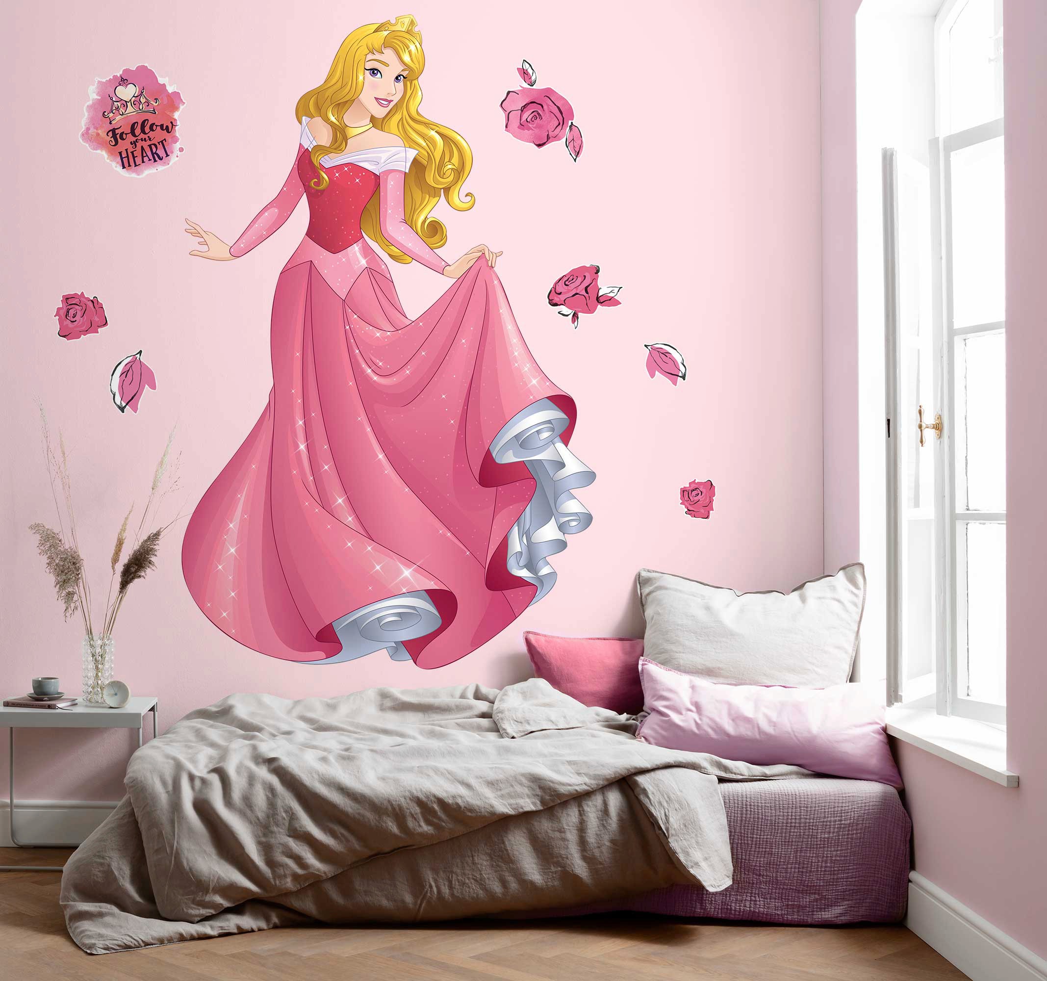 Disney Wandtattoo Dornröschen Xxl Rosa 127 x 200 cm 612429 günstig online kaufen