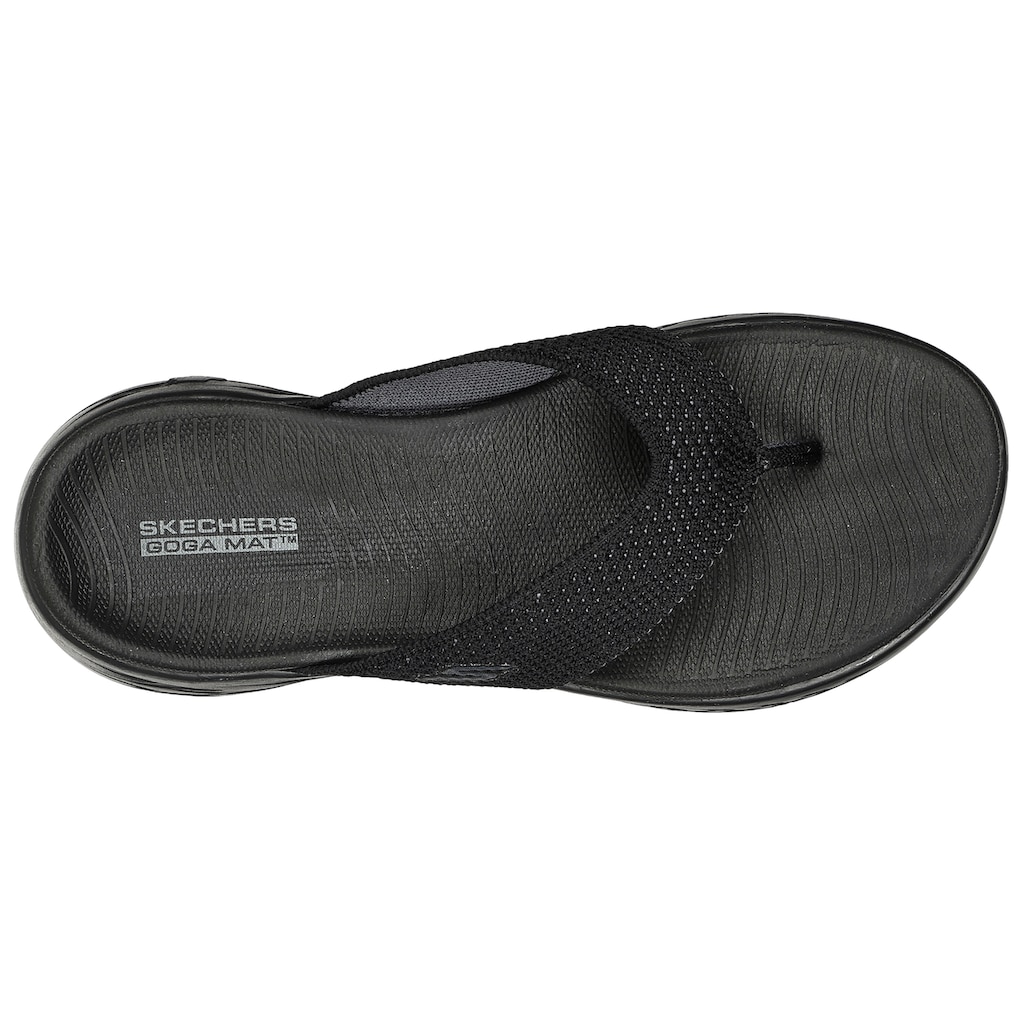 Skechers Zehentrenner »ON-THE-GO 600-FLOURISH«, Sommerschuh, Schlappen, Poolsildes mit weichem Zehensteg