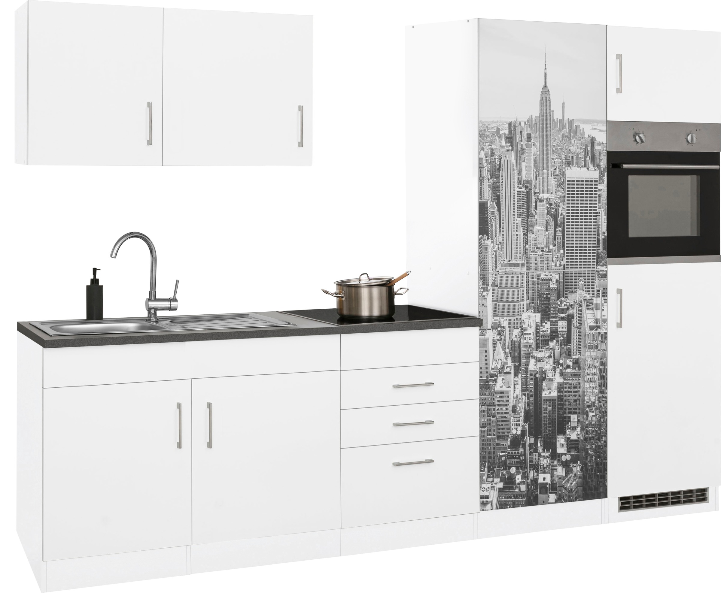 KOCHSTATION Küchenzeile »KS-Paris – Küchen mit einzigartigen Fotomotiven au günstig online kaufen