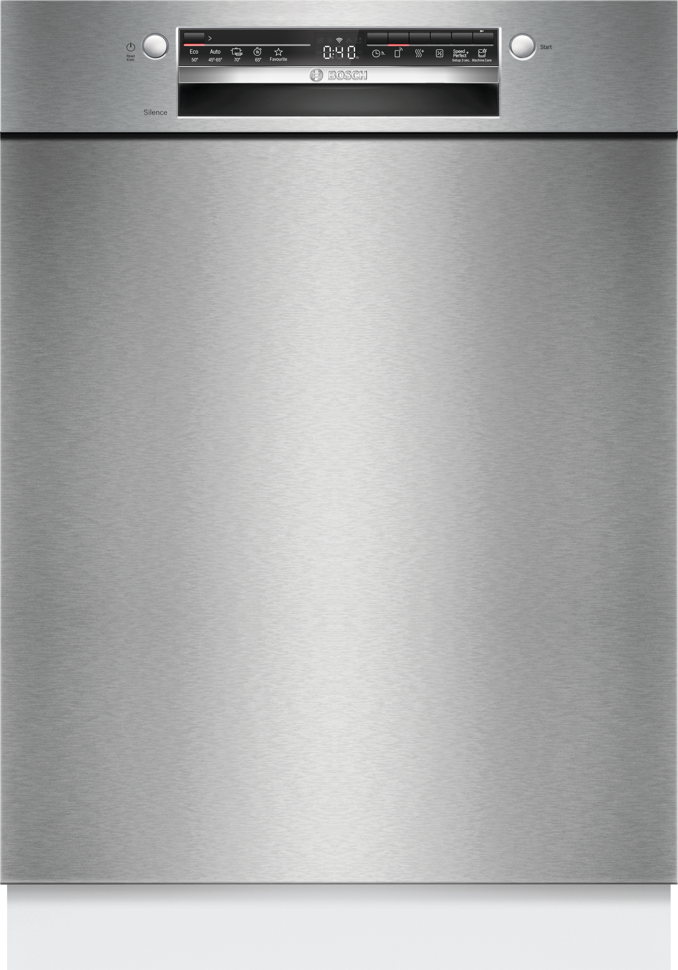 BOSCH Unterbaugeschirrspüler Serie 2 »SMU2HVS06E« 14 Maßgedecke Gebürsteter Stahl Rackmatic: höhenverstellbarer Korb für alle größeren Sachen.