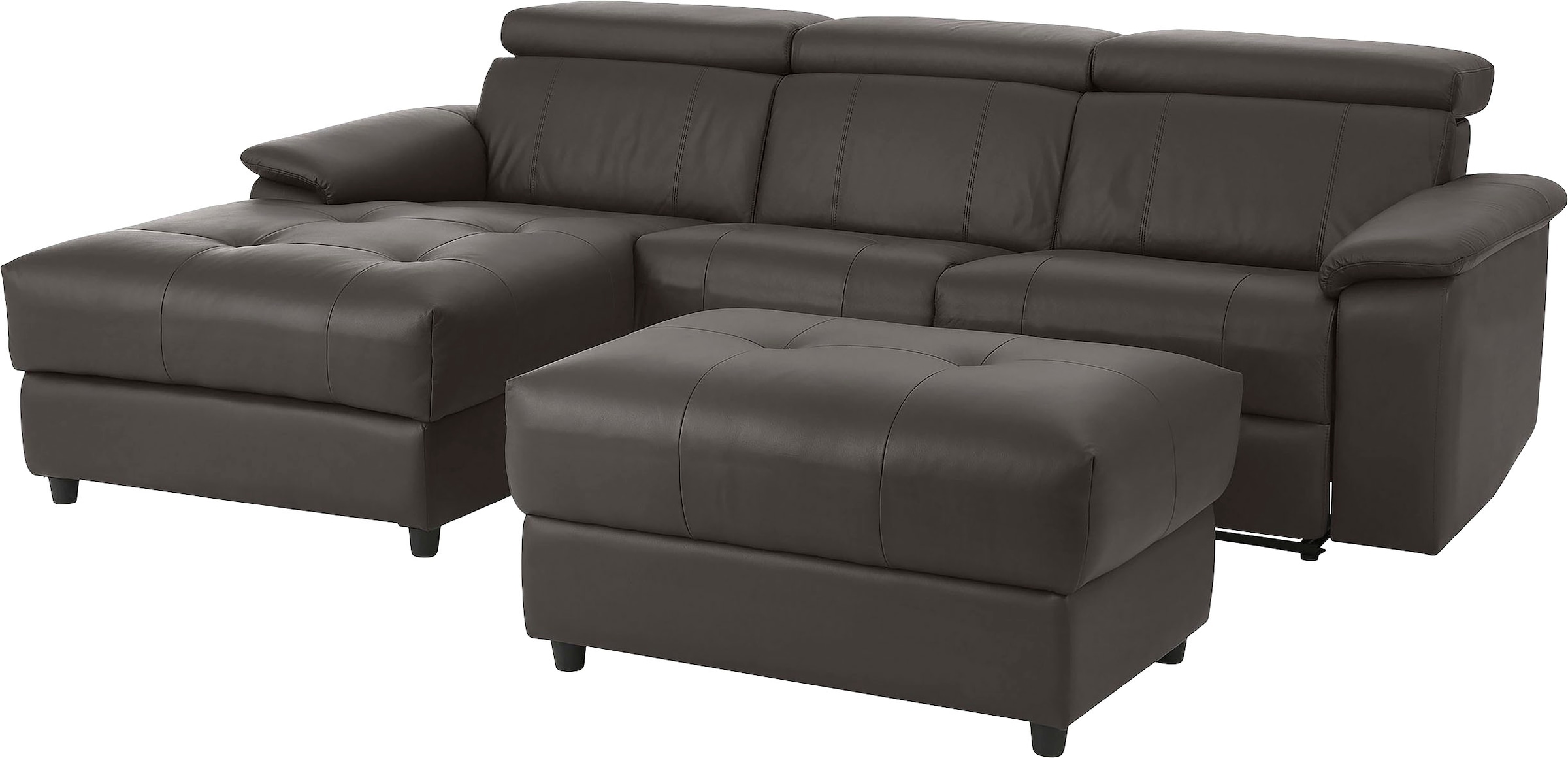 Home affaire Ecksofa »Binado, L-Form,« mit manueller oder elektrischer Relaxfunktion mit USB-Anschluss