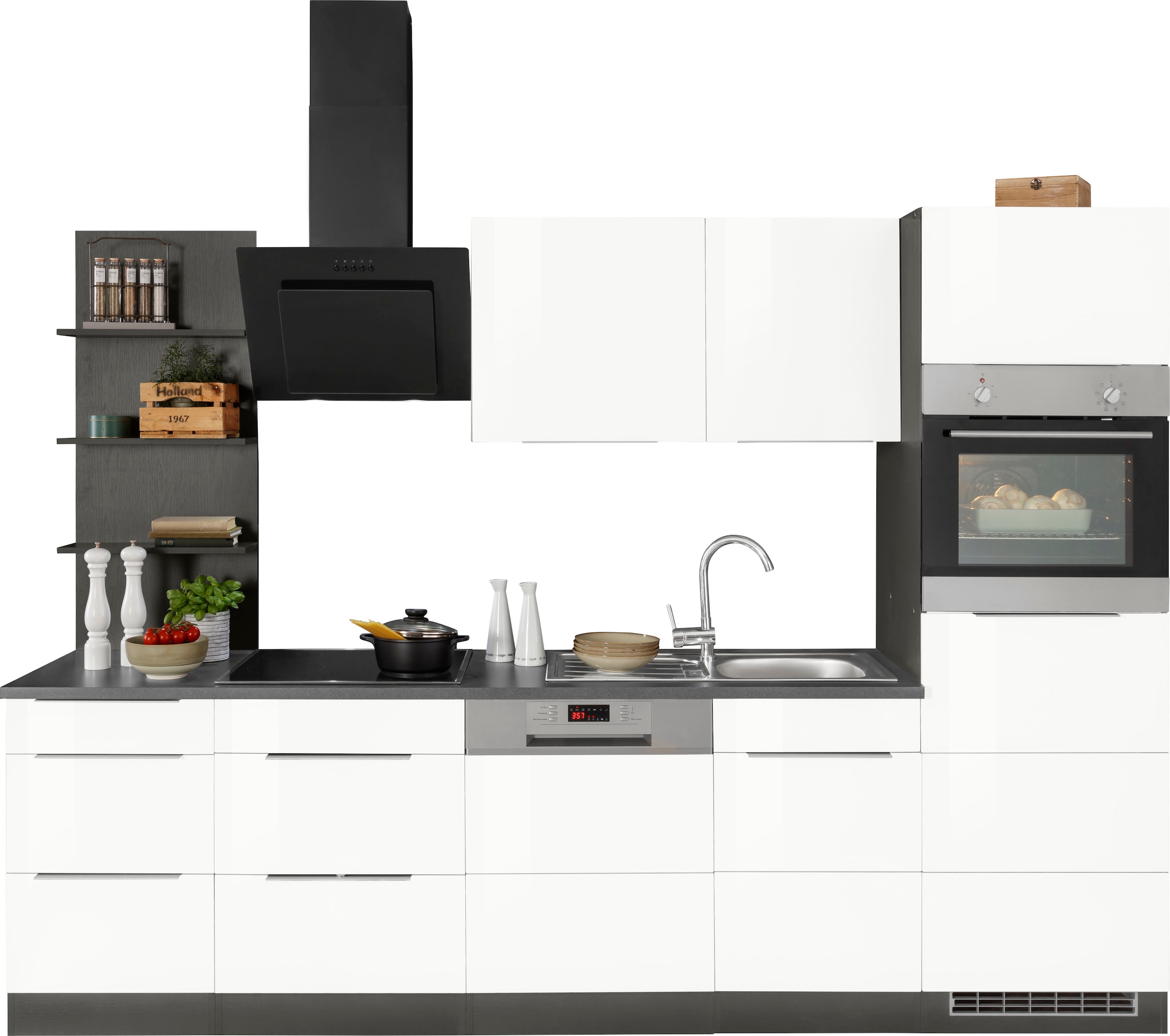 HELD MÖBEL Küchenzeile »Brindisi«, mit E-Geräten, Breite 280 cm auf Raten  kaufen